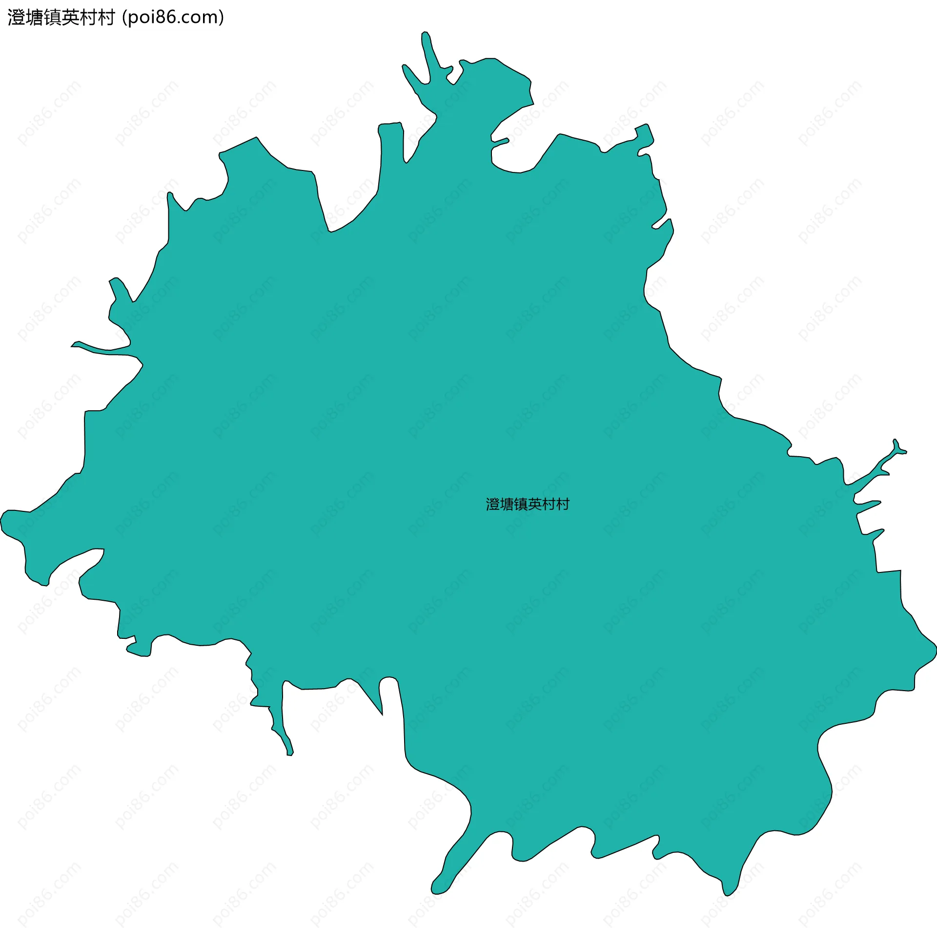 澄塘镇英村村边界地图