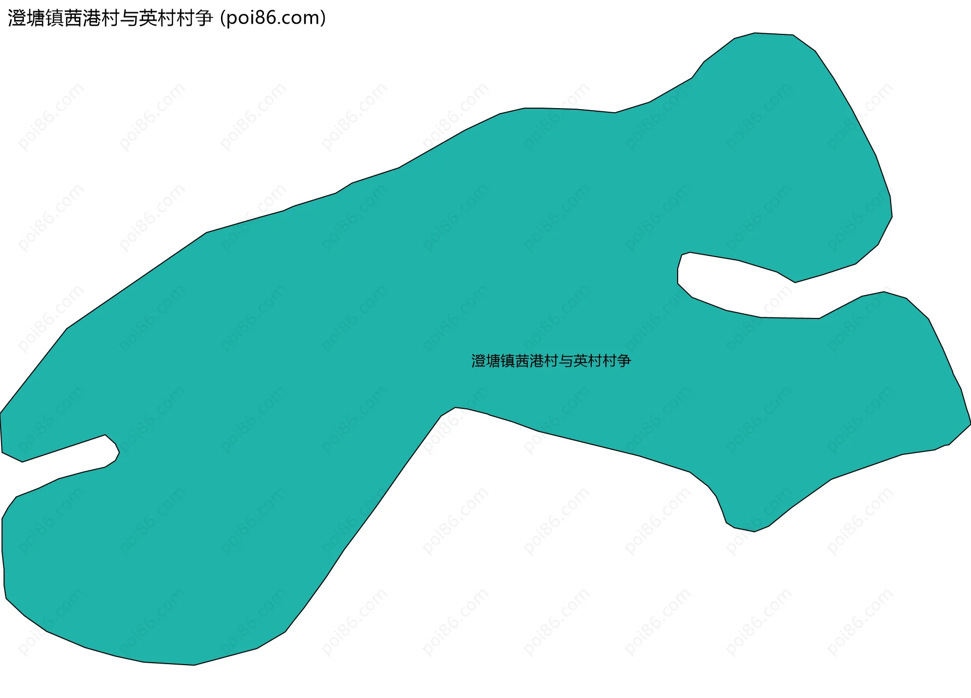 澄塘镇茜港村与英村村争边界地图