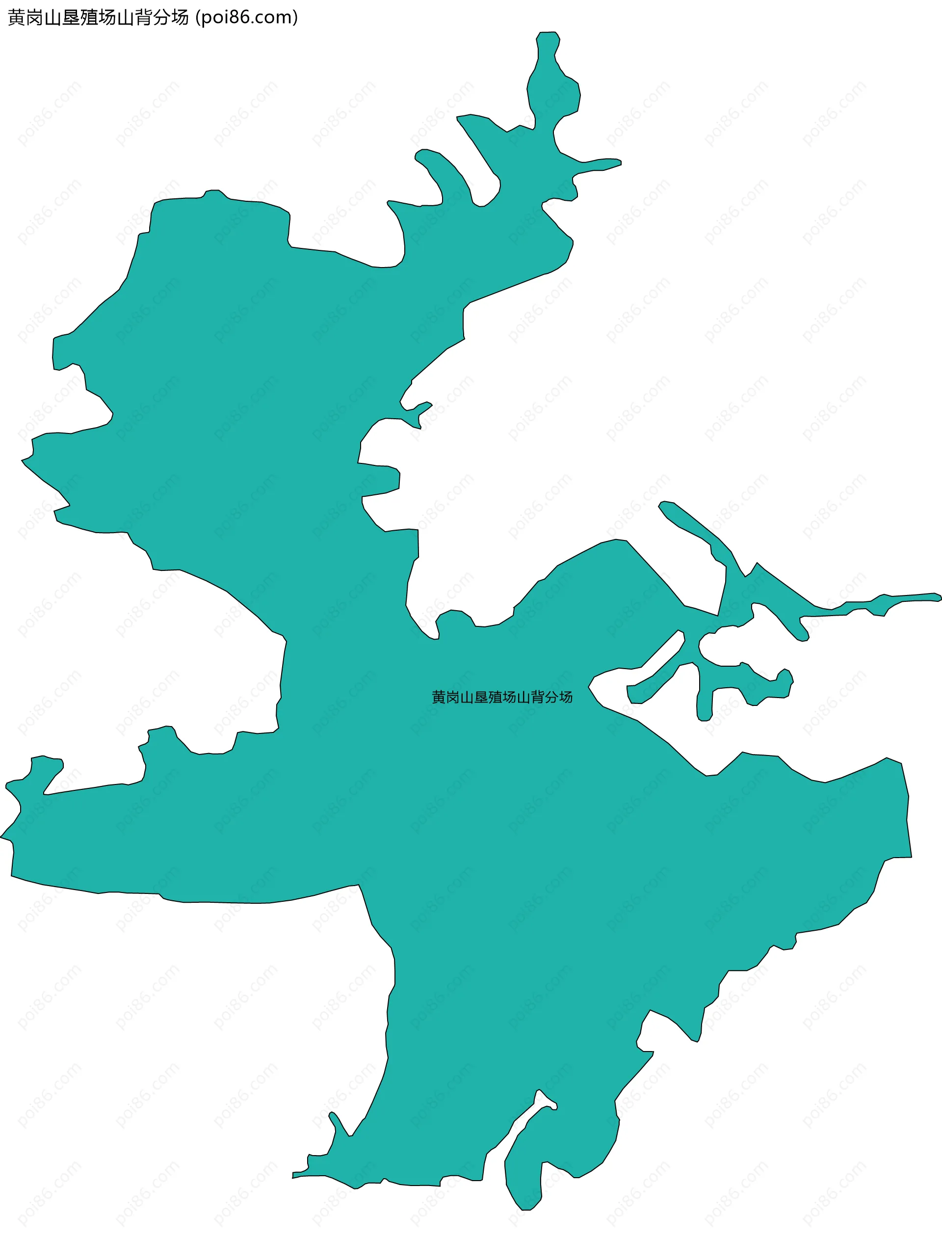 黄岗山垦殖场山背分场边界地图