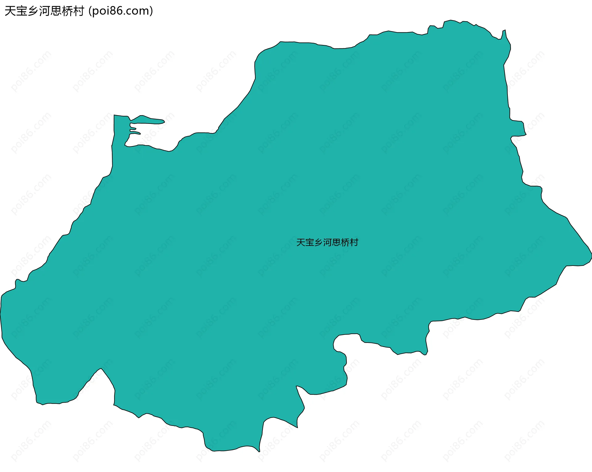 天宝乡河思桥村边界地图