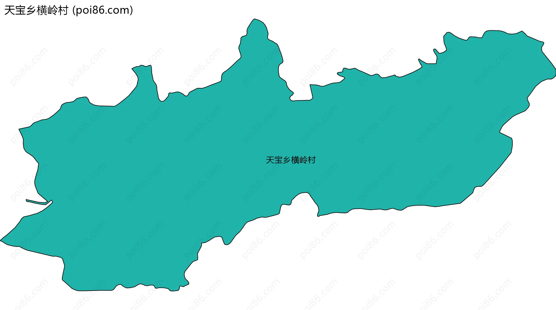 天宝乡横岭村边界地图