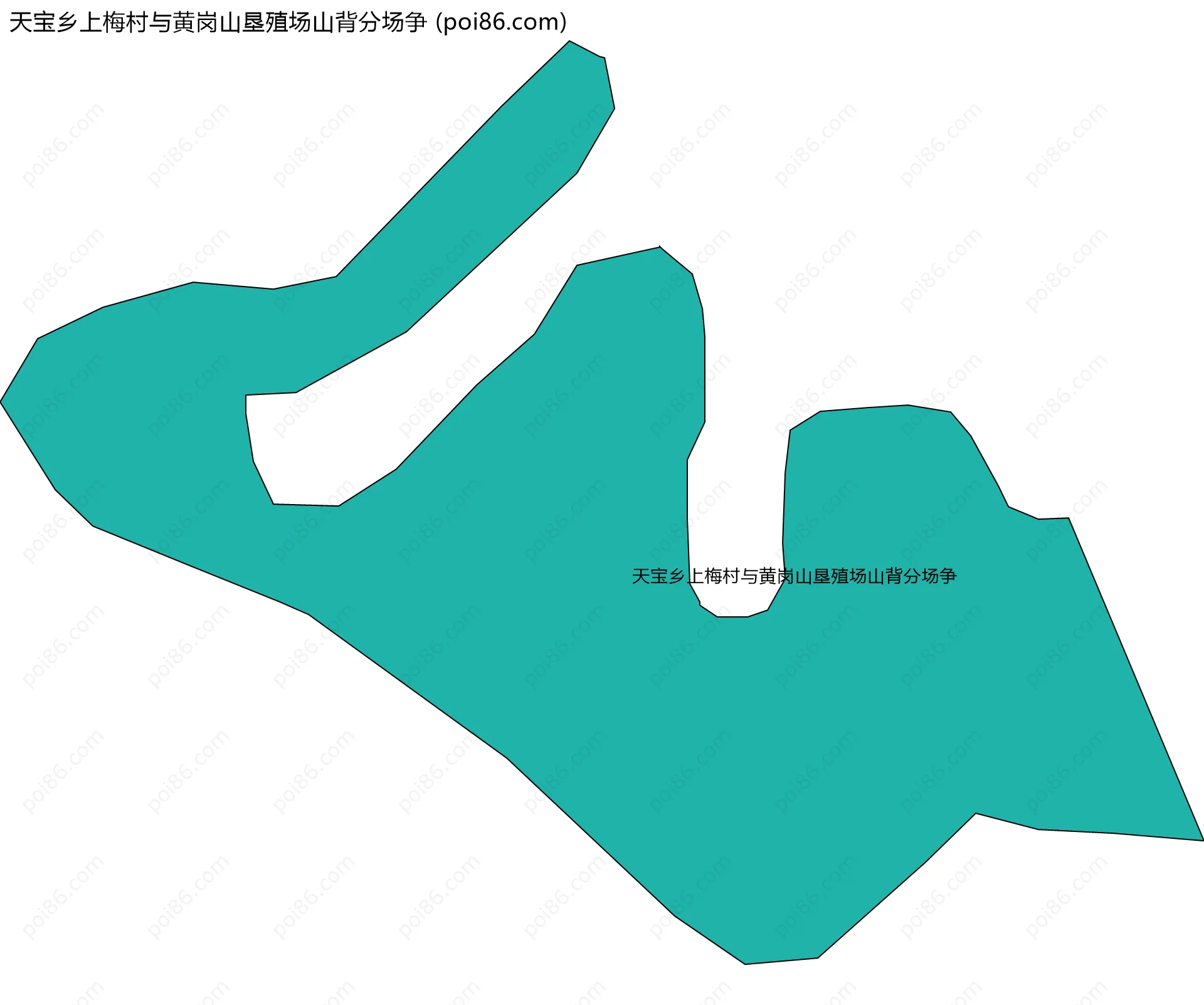 天宝乡上梅村与黄岗山垦殖场山背分场争边界地图