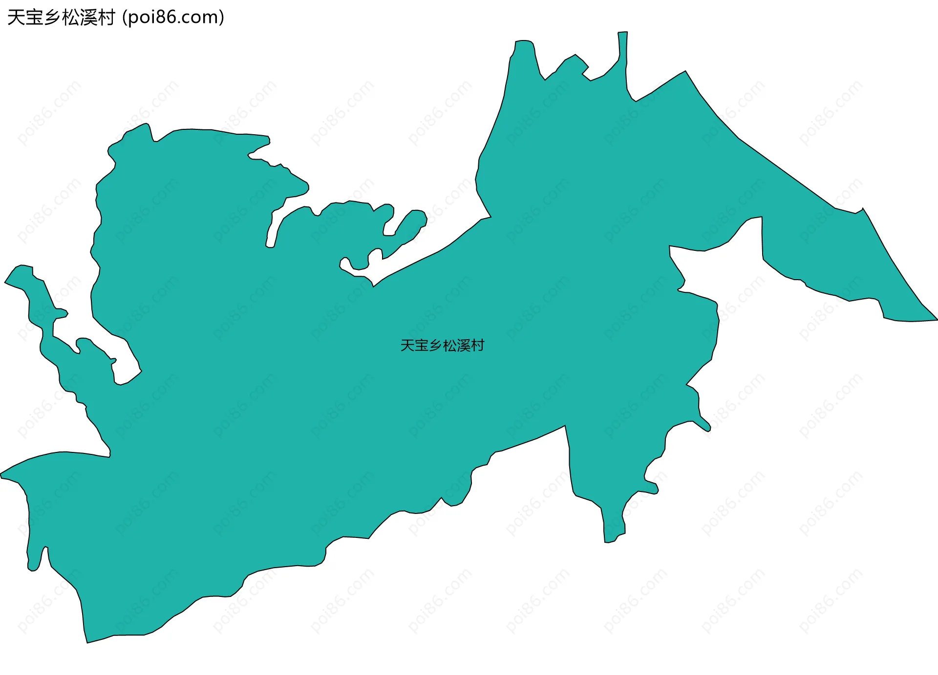 天宝乡松溪村边界地图