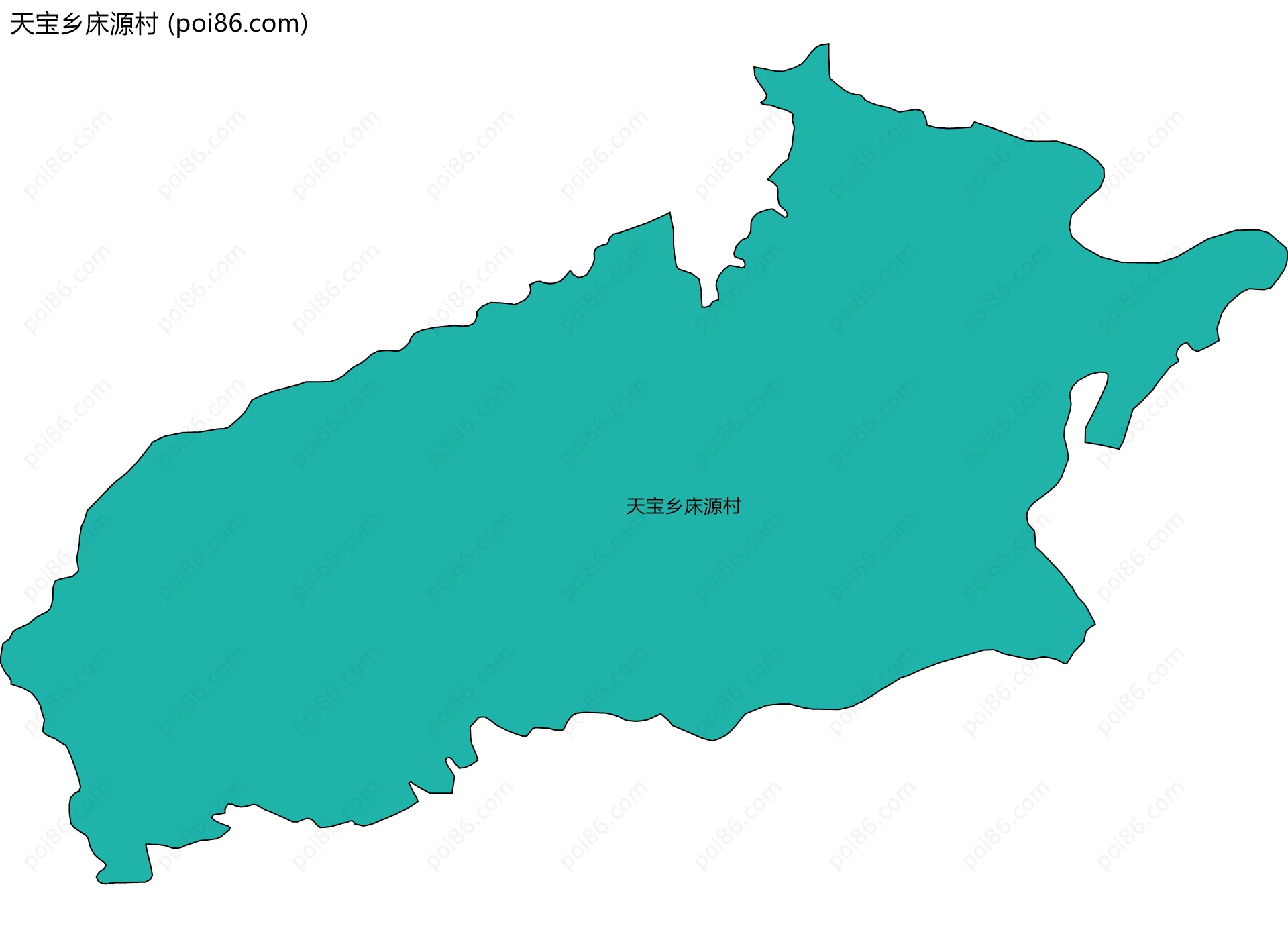天宝乡床源村边界地图