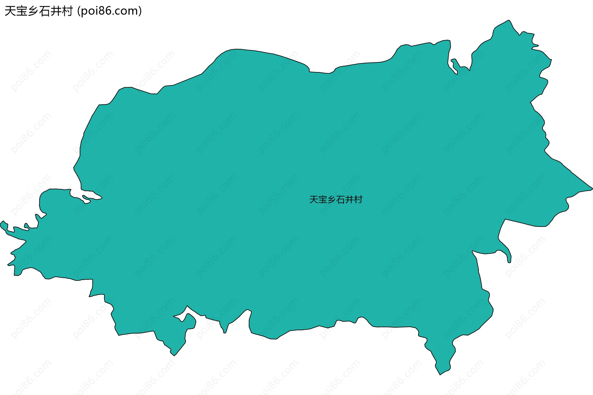 天宝乡石井村边界地图