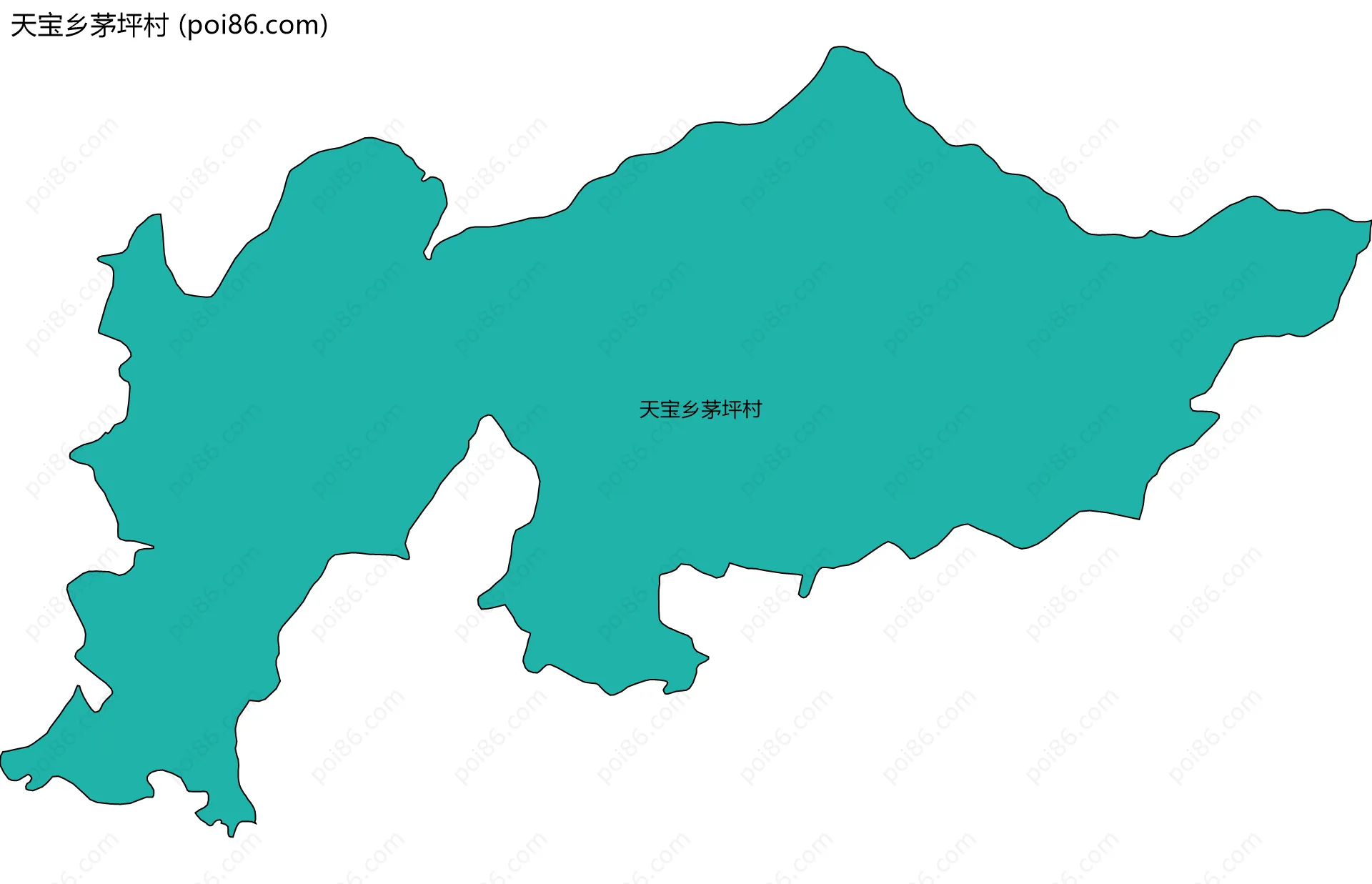 天宝乡茅坪村边界地图