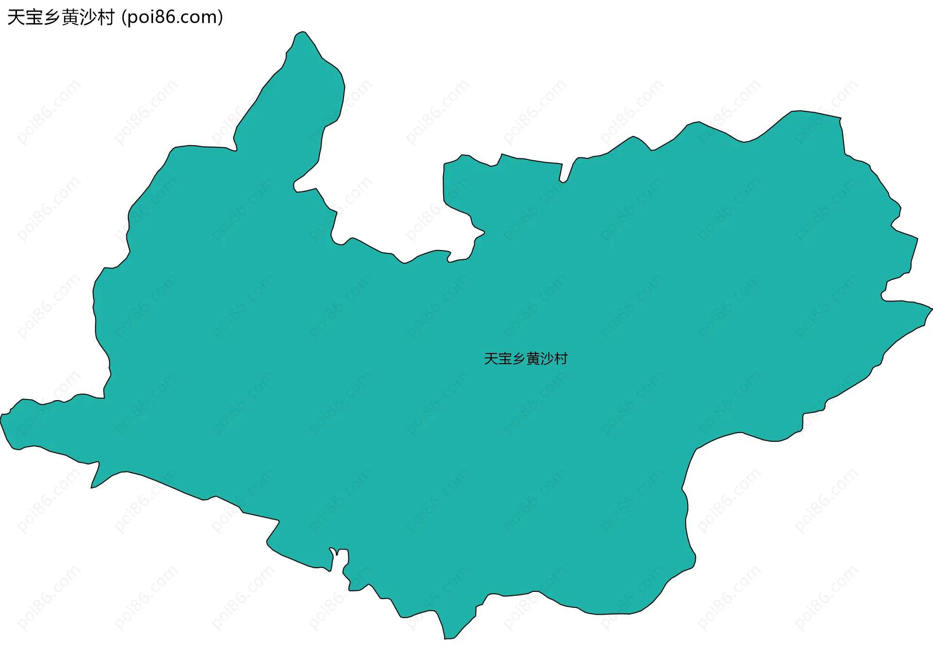 天宝乡黄沙村边界地图
