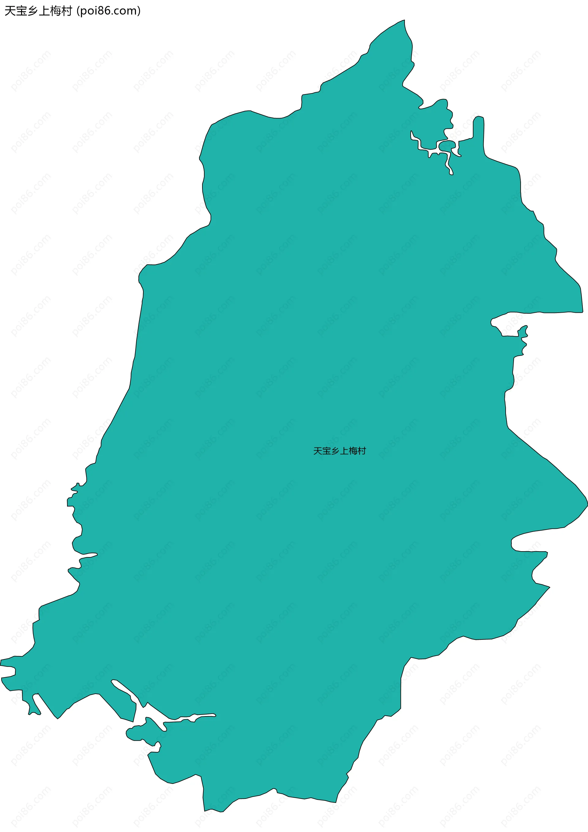 天宝乡上梅村边界地图