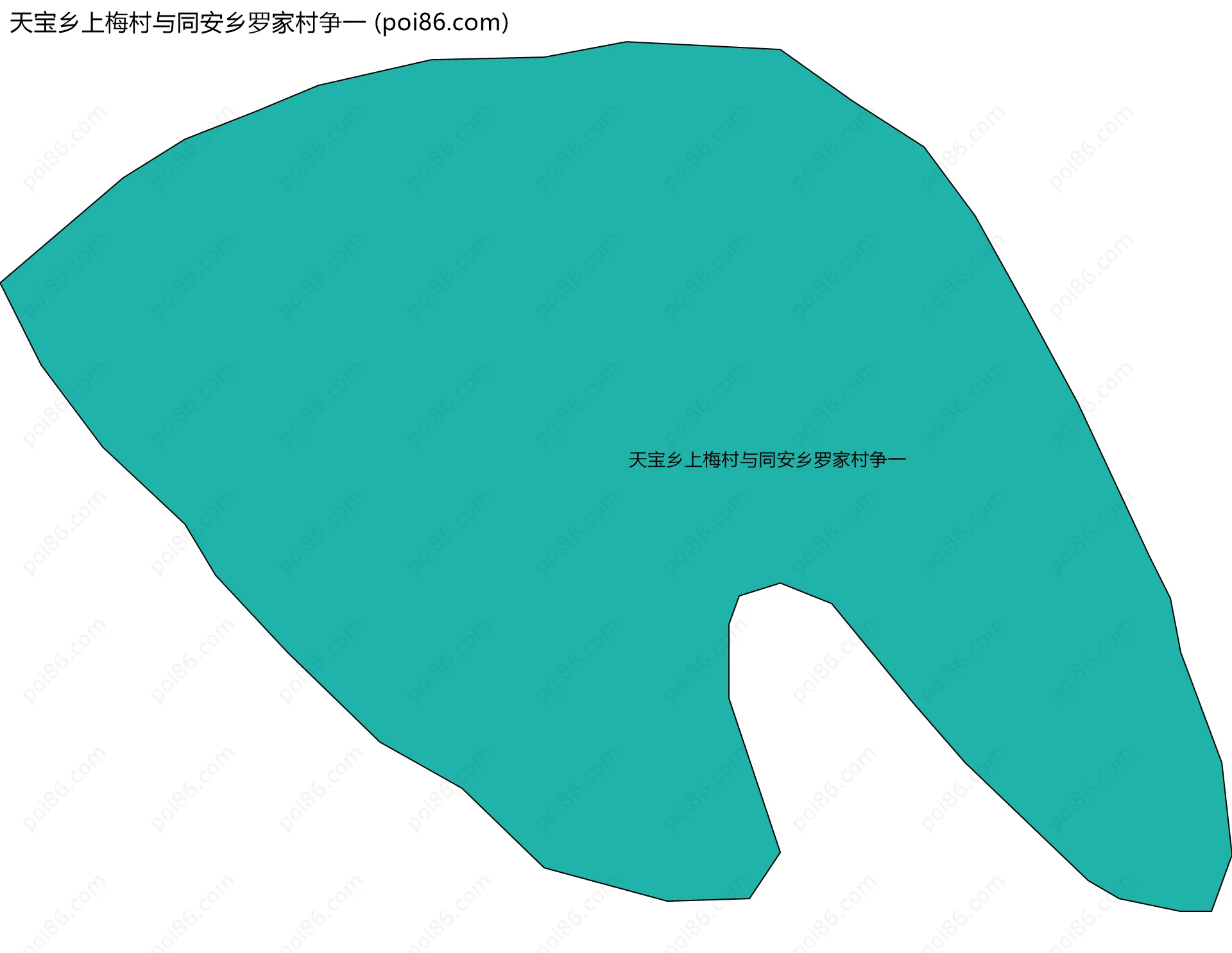 天宝乡上梅村与同安乡罗家村争一边界地图