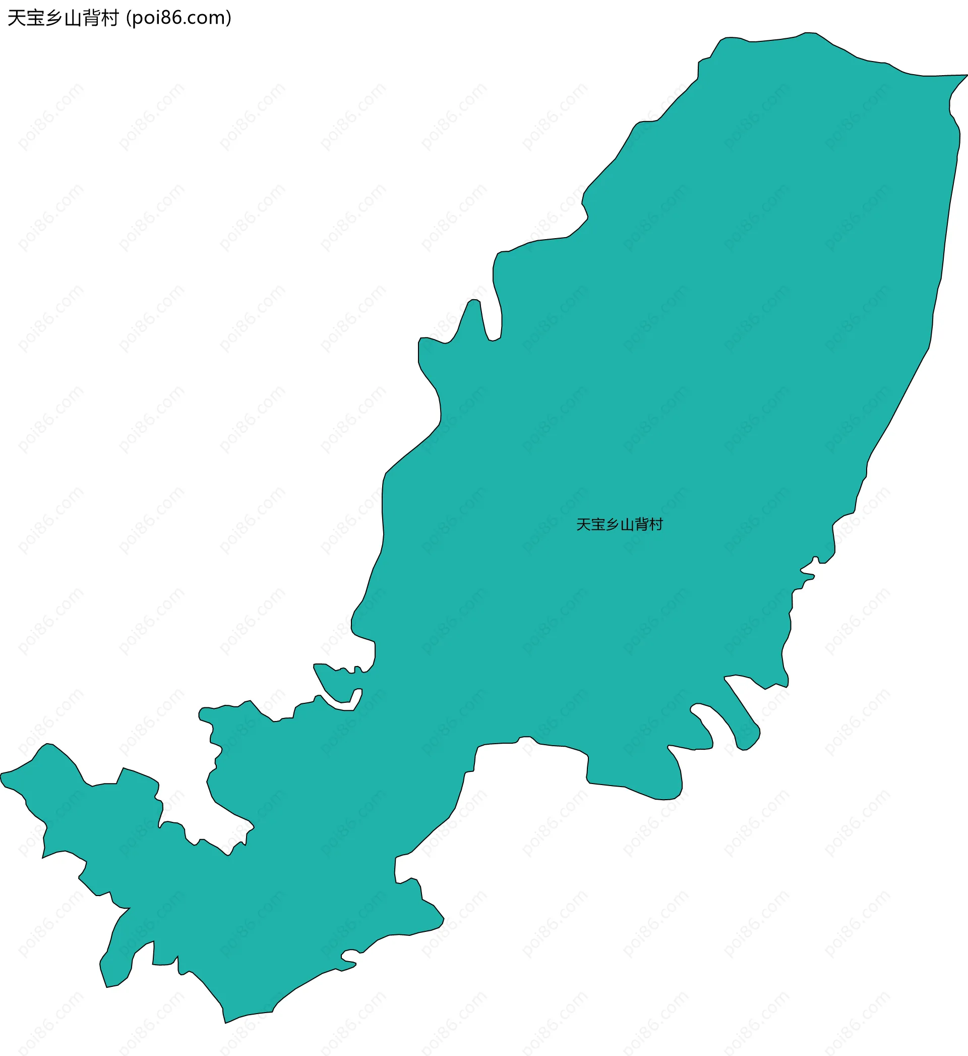 天宝乡山背村边界地图