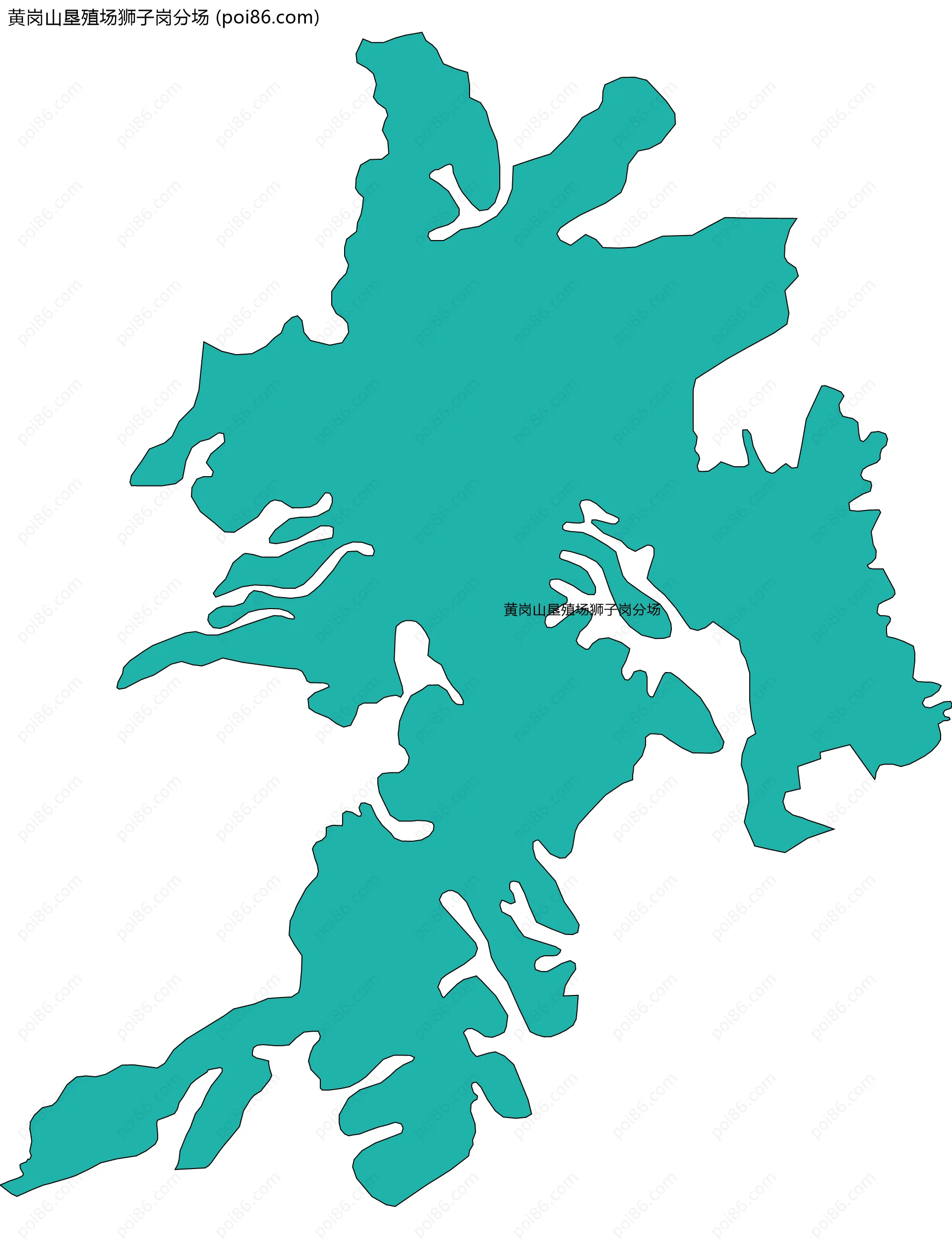黄岗山垦殖场狮子岗分场边界地图