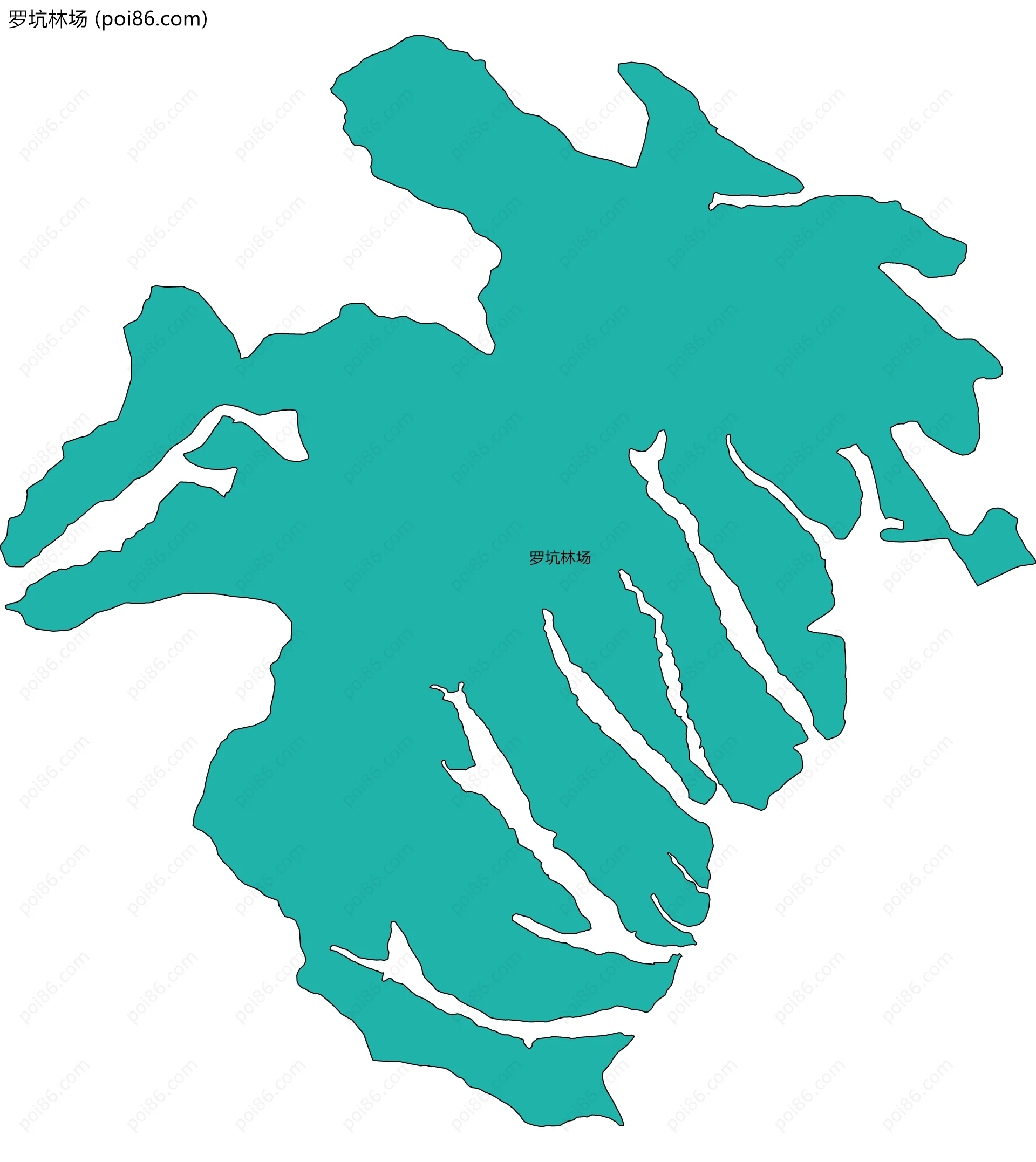 罗坑林场边界地图