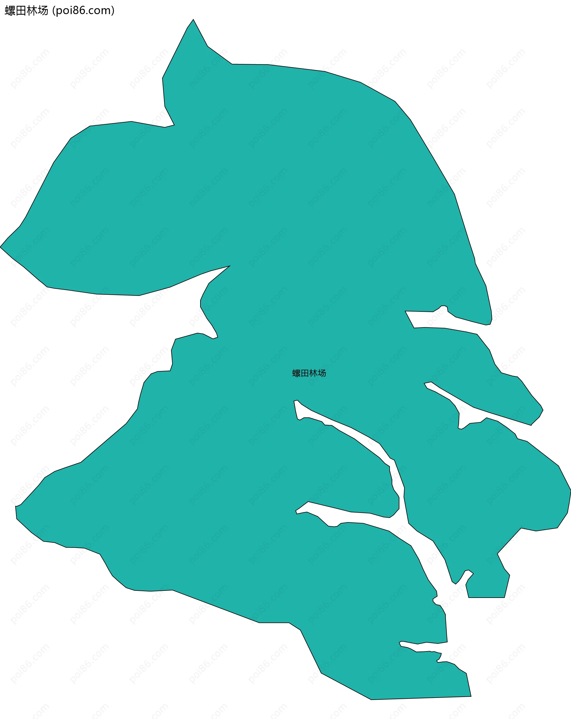 螺田林场边界地图