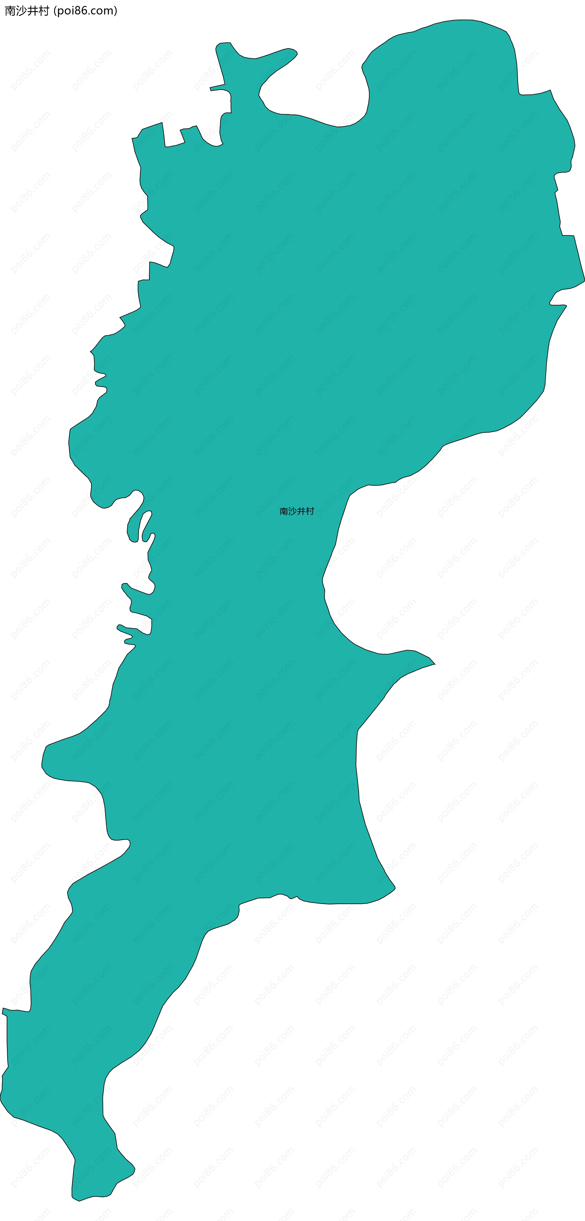 南沙井村边界地图
