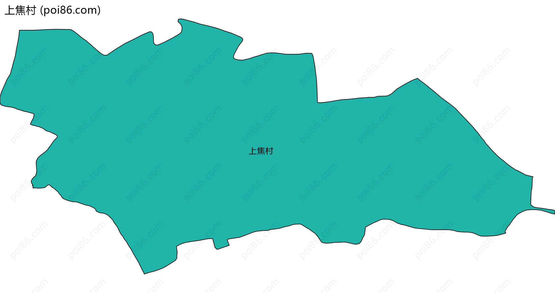 上焦村边界地图