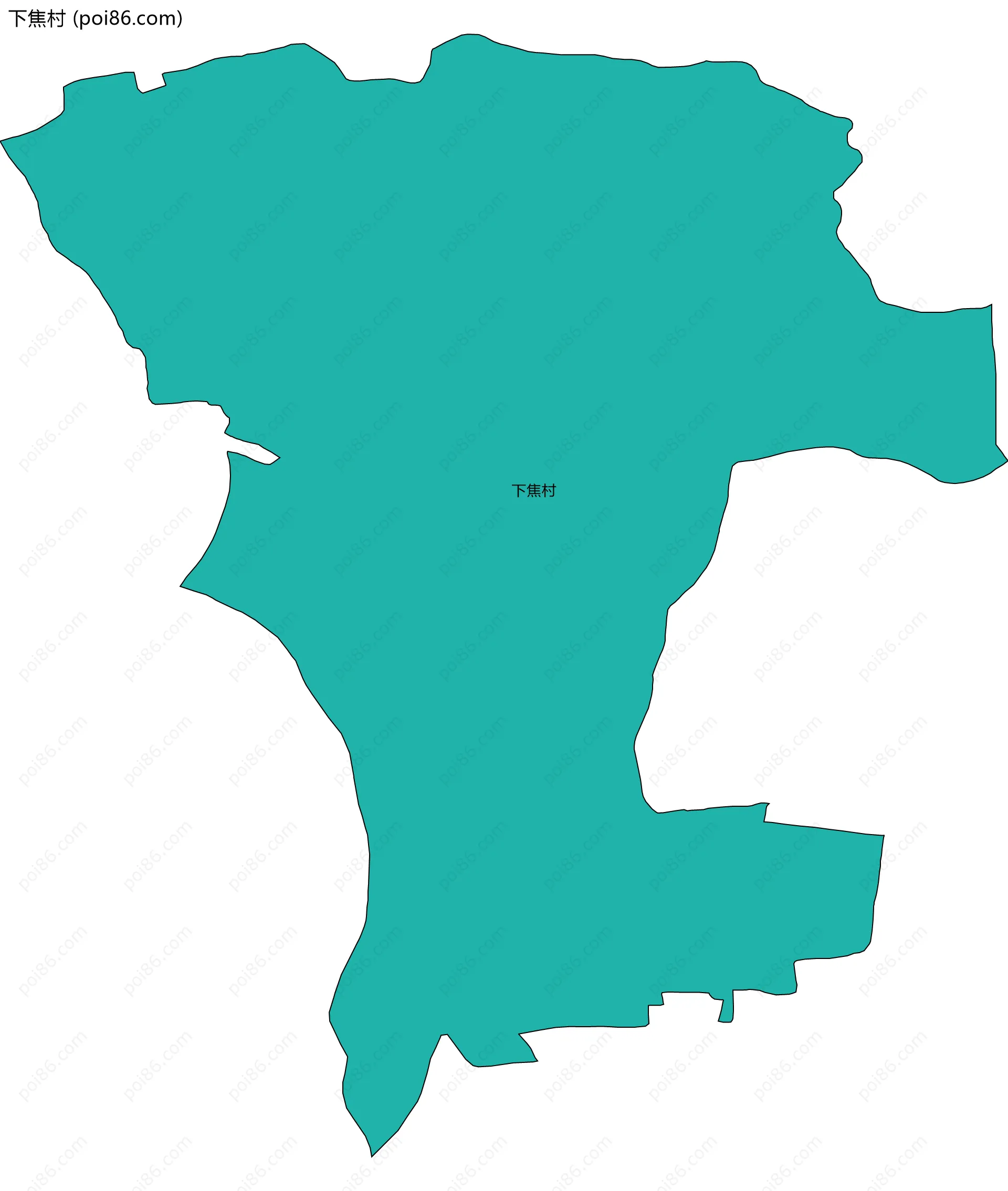 下焦村边界地图