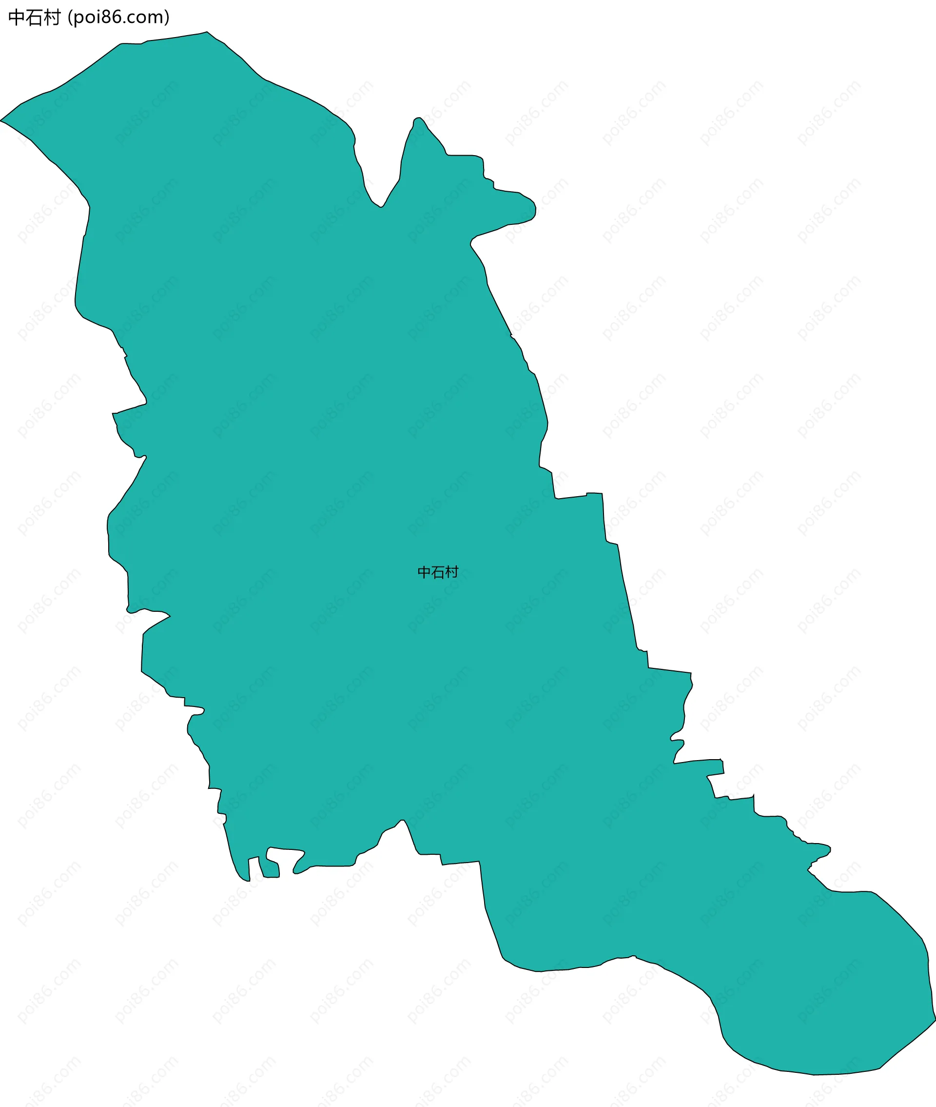 中石村边界地图