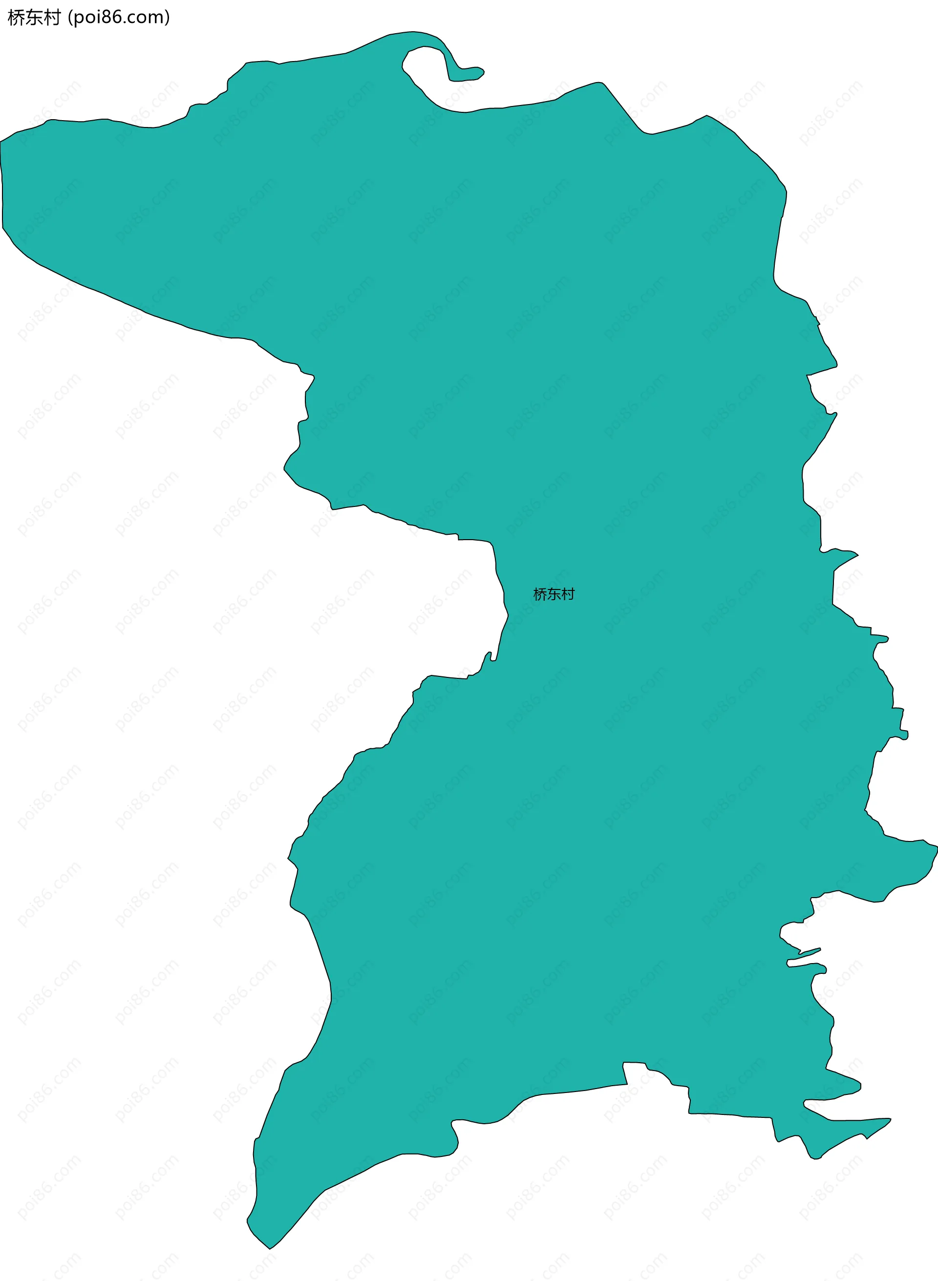 桥东村边界地图