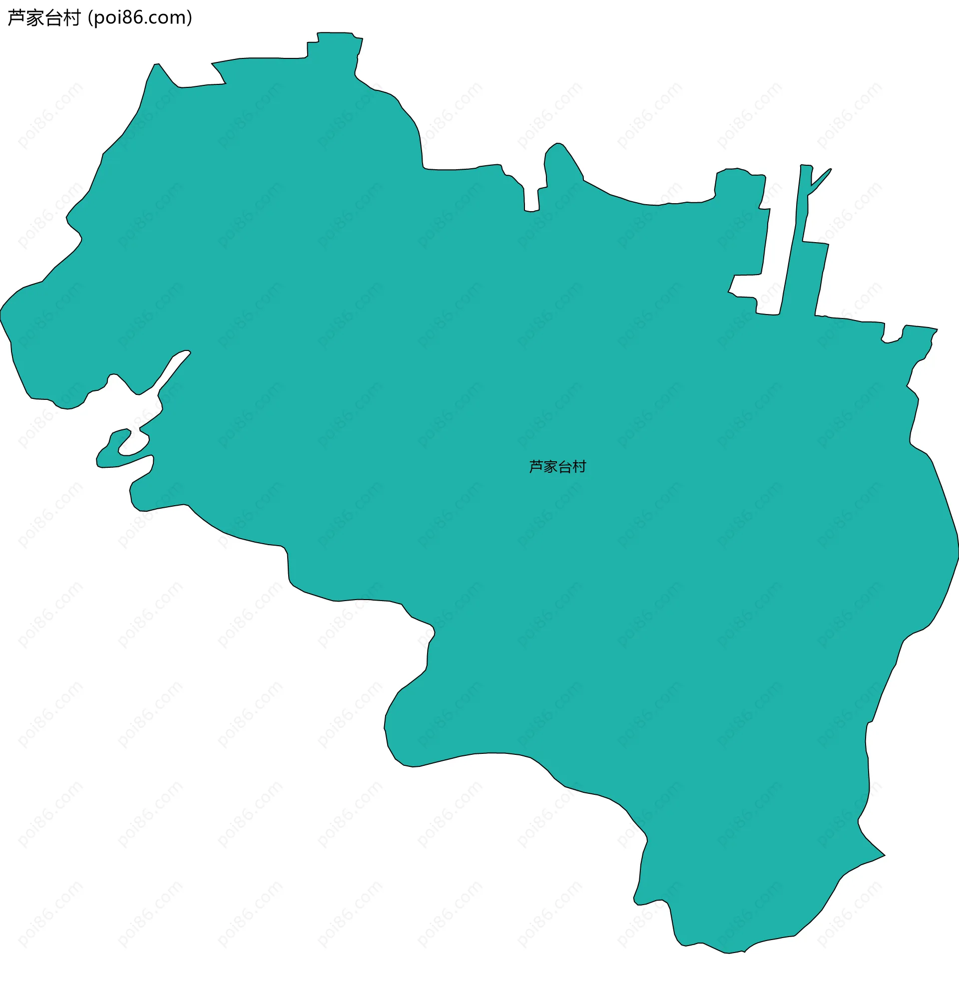 芦家台村边界地图