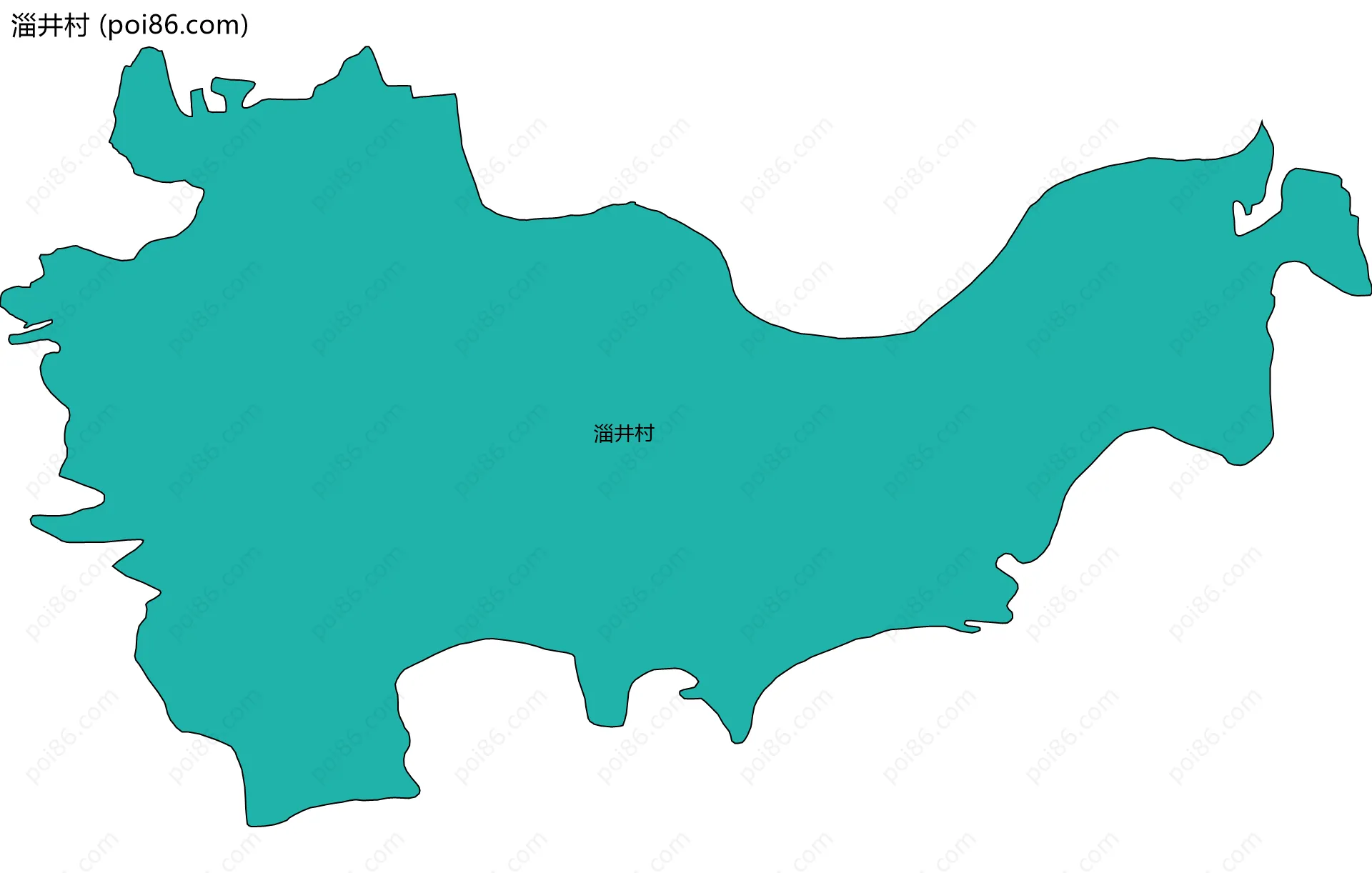 淄井村边界地图