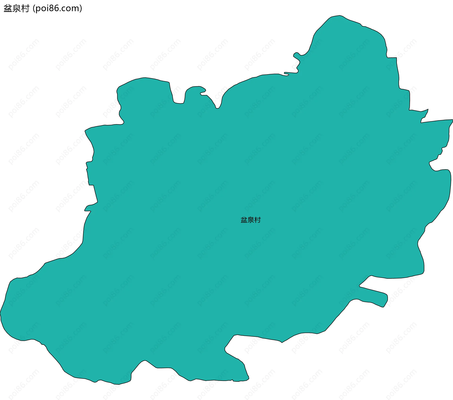 盆泉村边界地图