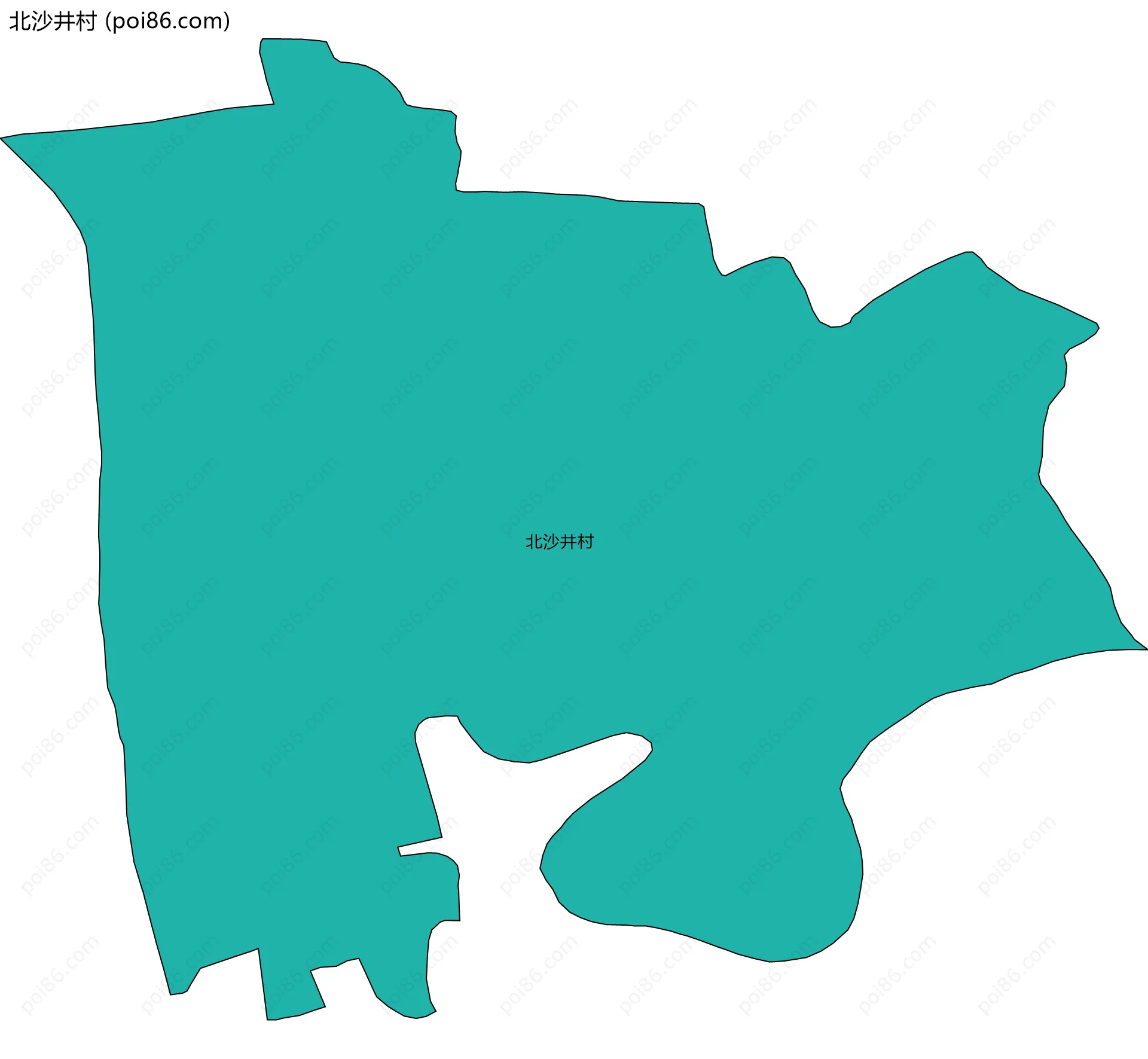 北沙井村边界地图