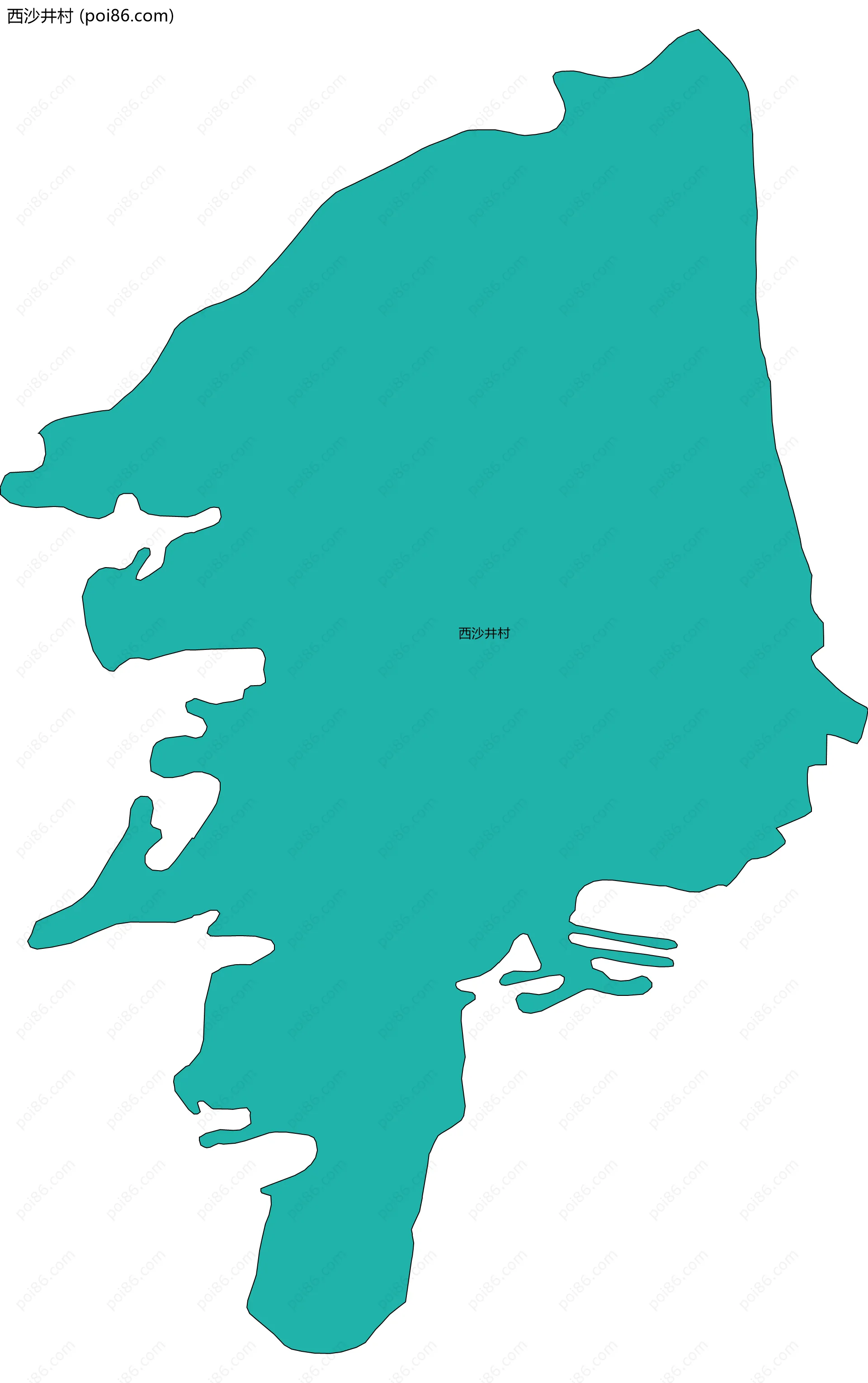 西沙井村边界地图