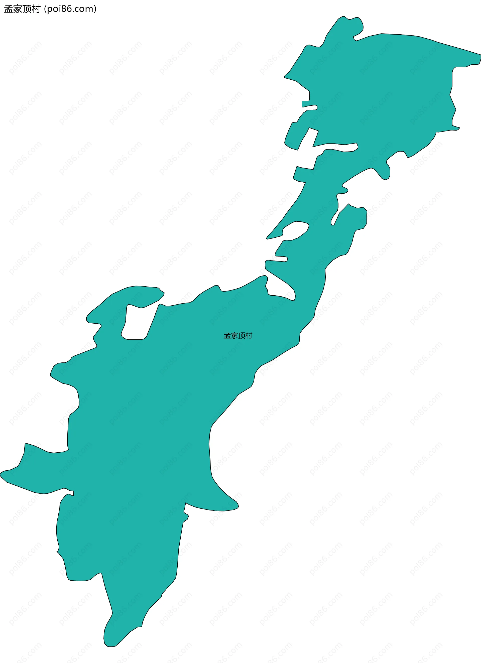 孟家顶村边界地图
