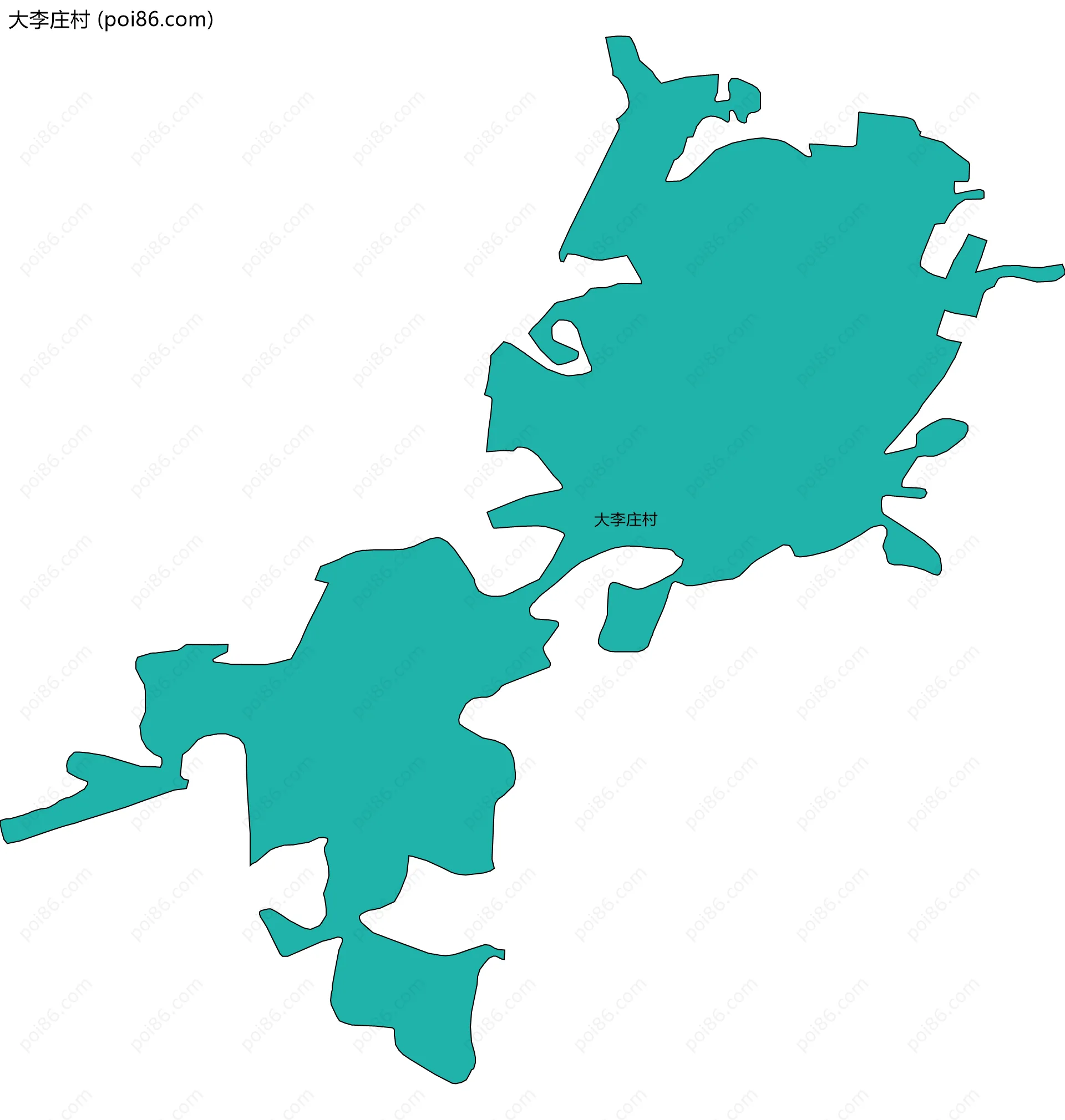 大李庄村边界地图