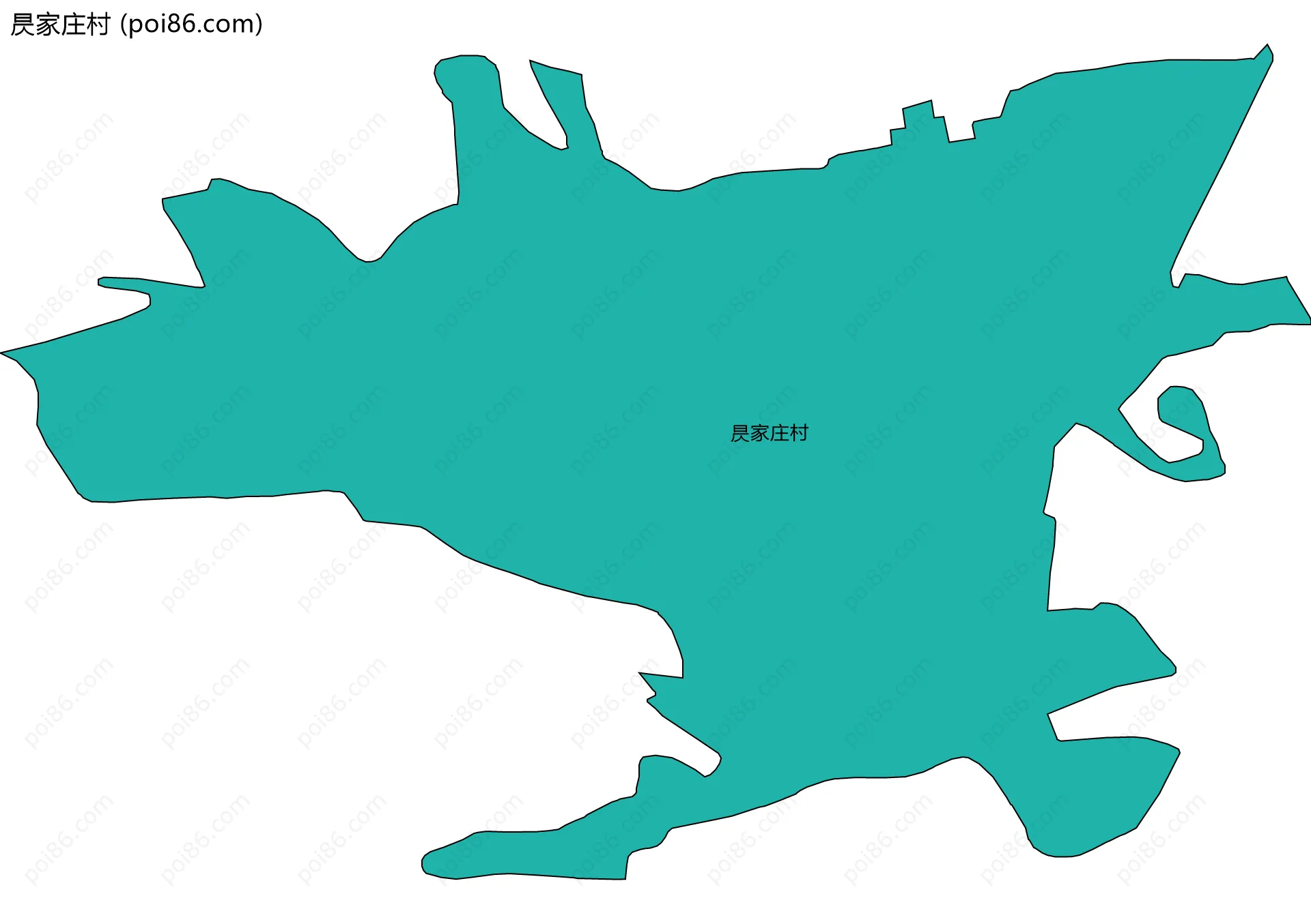 昃家庄村边界地图