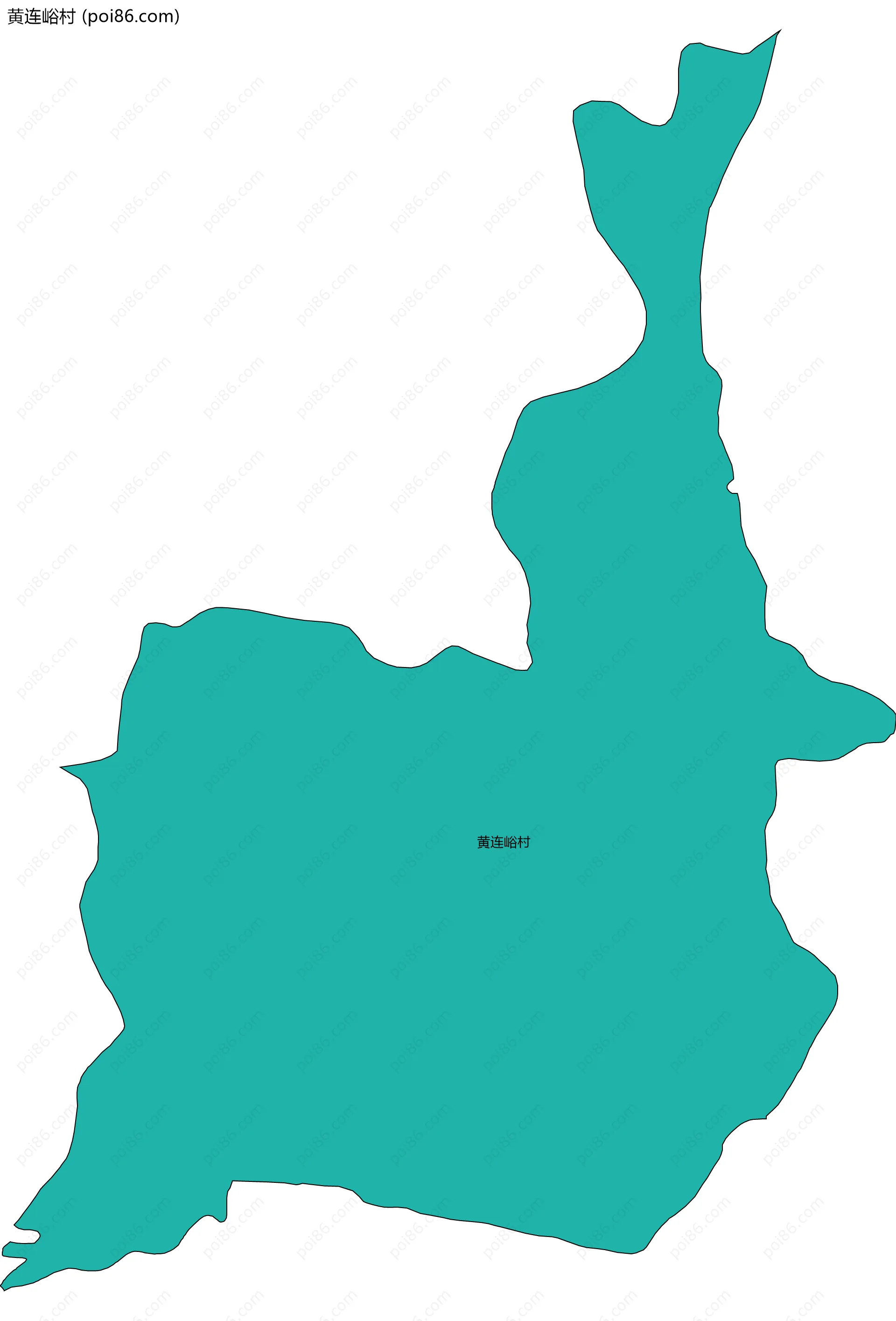 黄连峪村边界地图