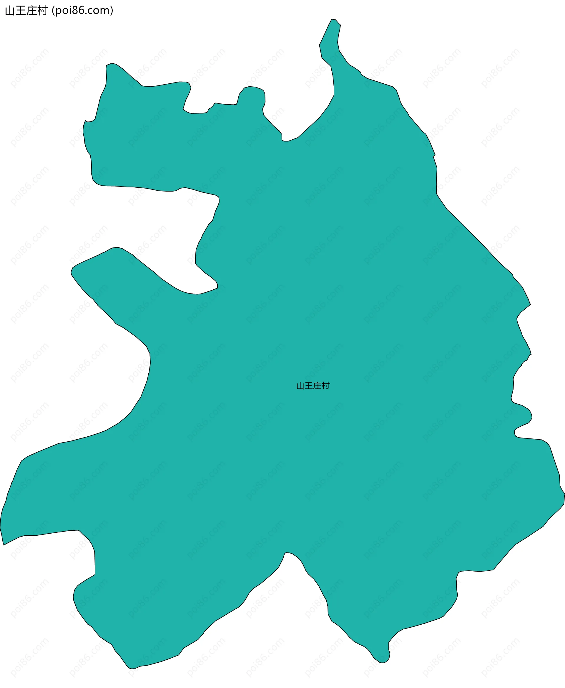 山王庄村边界地图