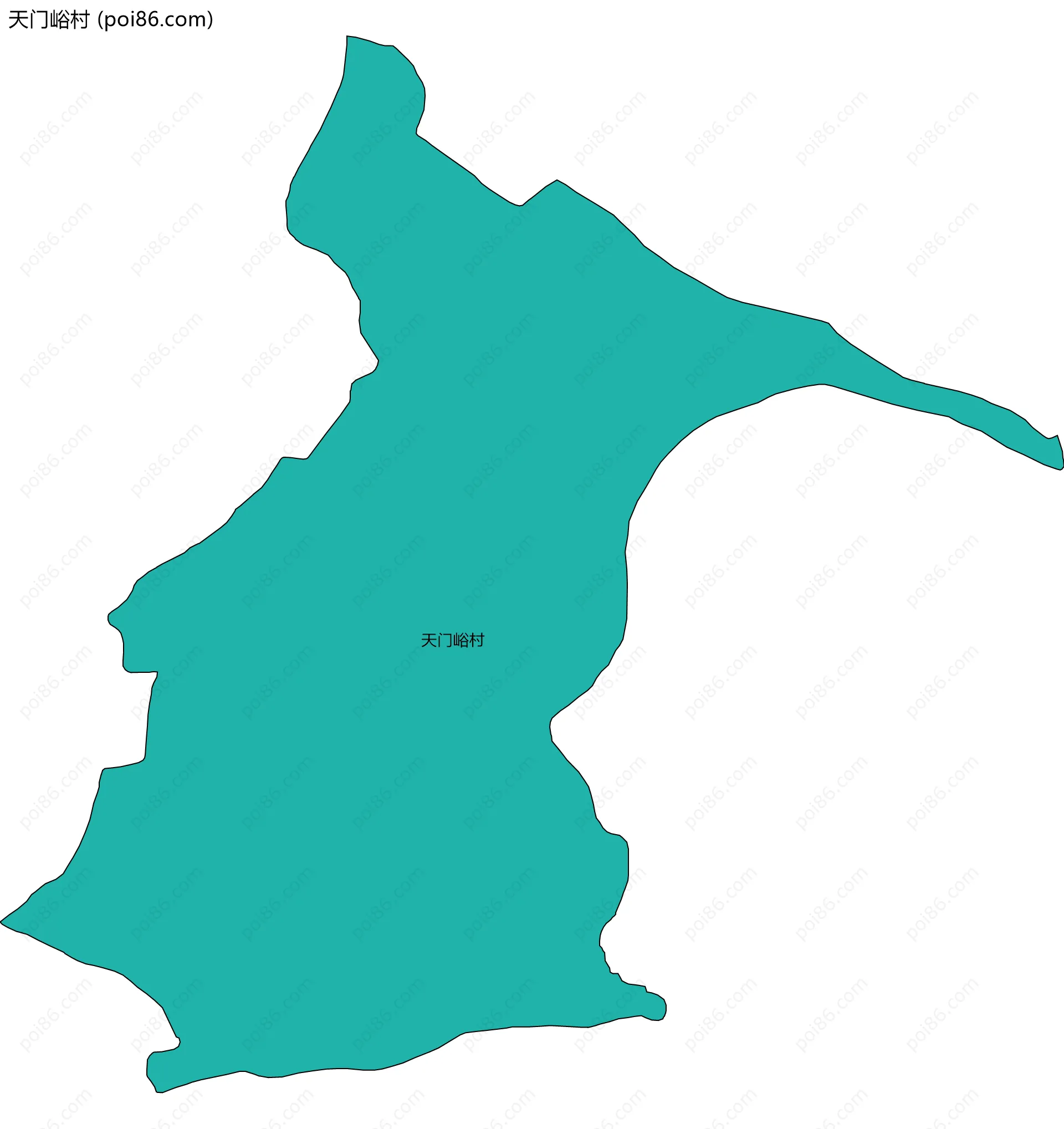 天门峪村边界地图