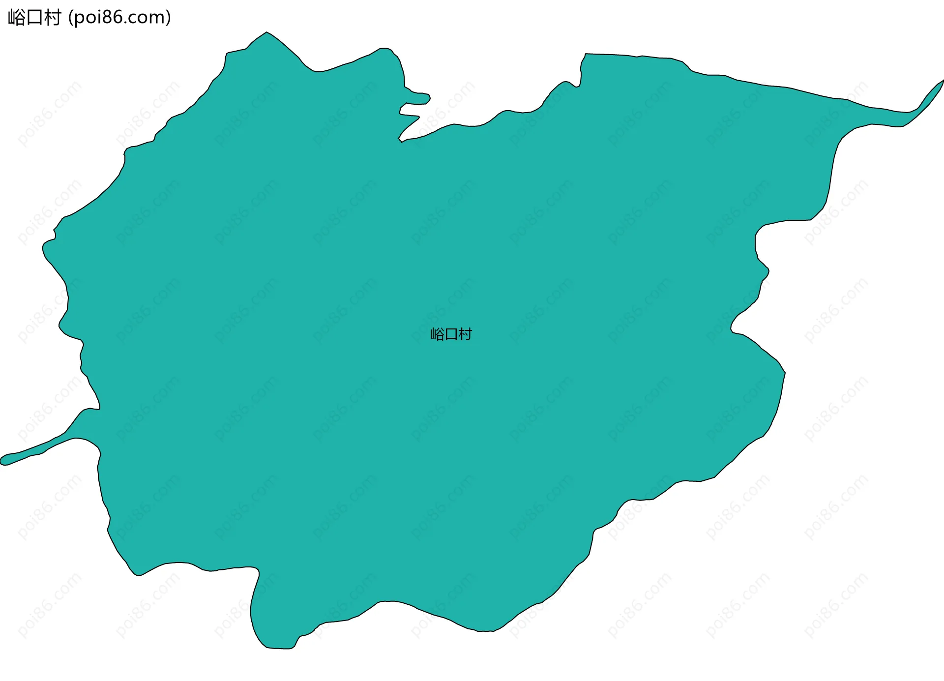 峪口村边界地图