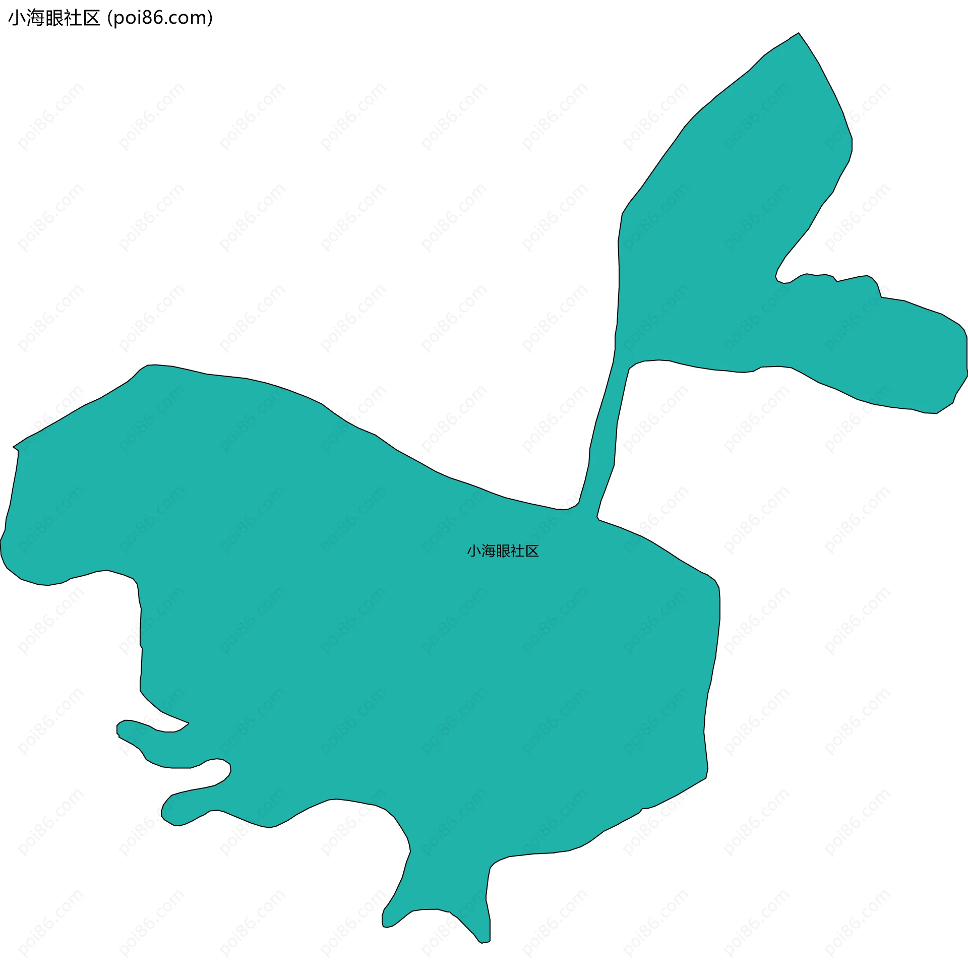小海眼社区边界地图