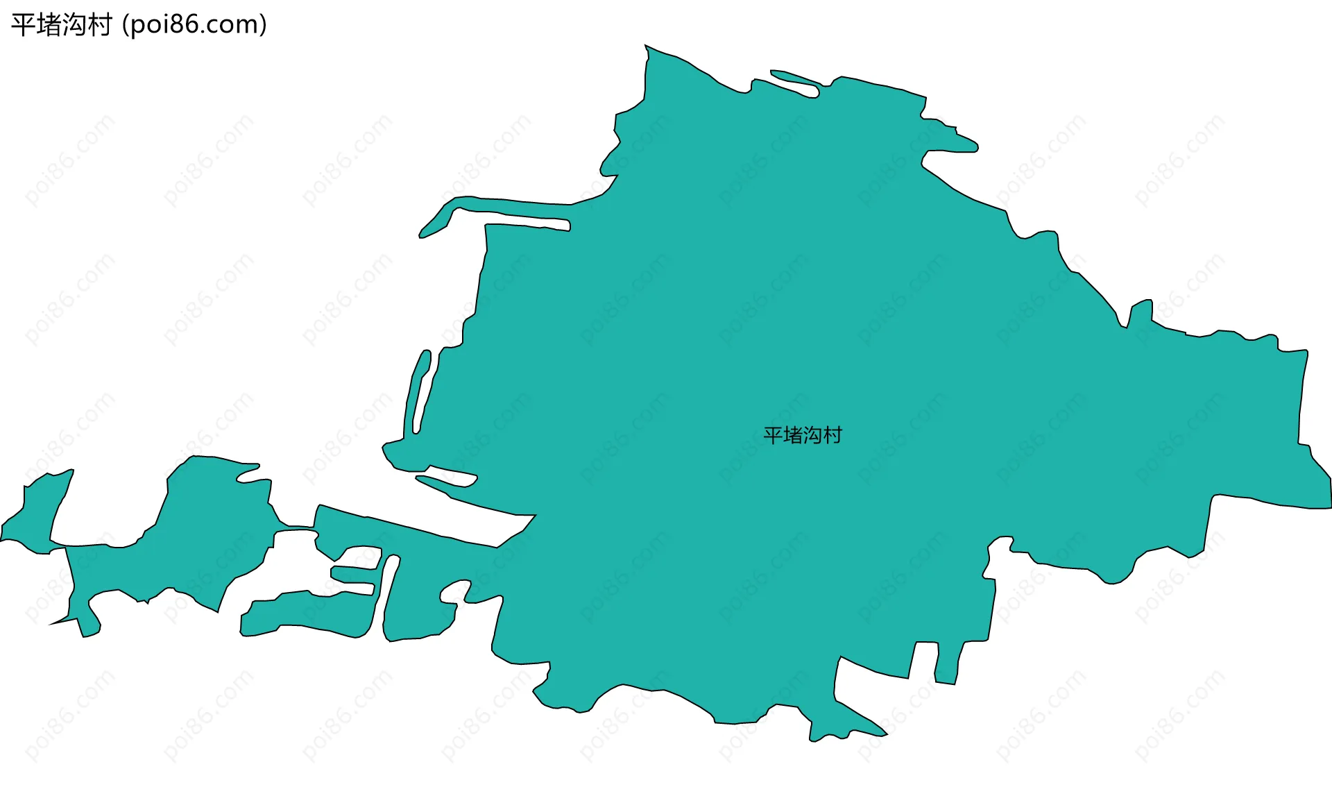 平堵沟村边界地图