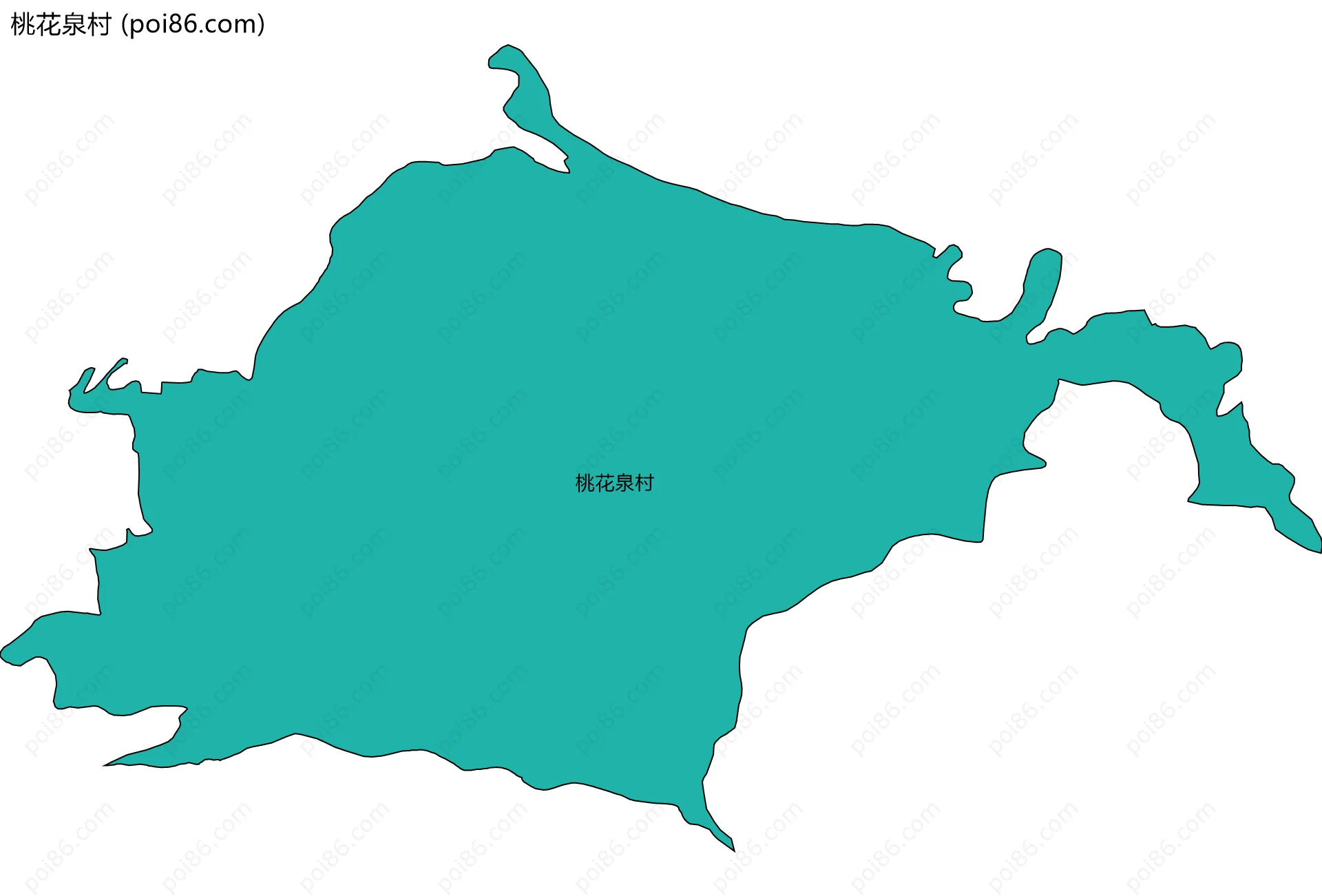 桃花泉村边界地图
