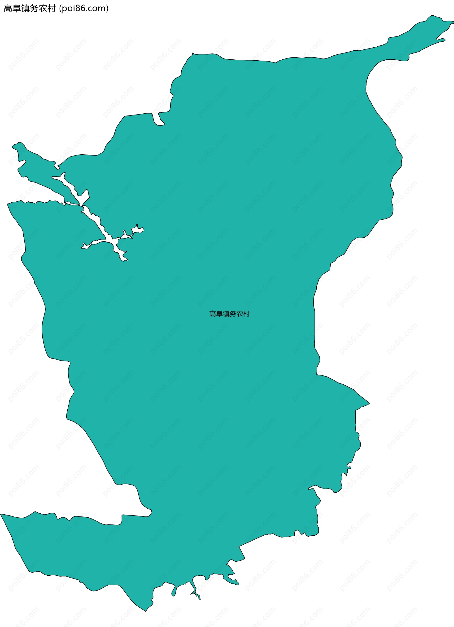 高阜镇务农村边界地图