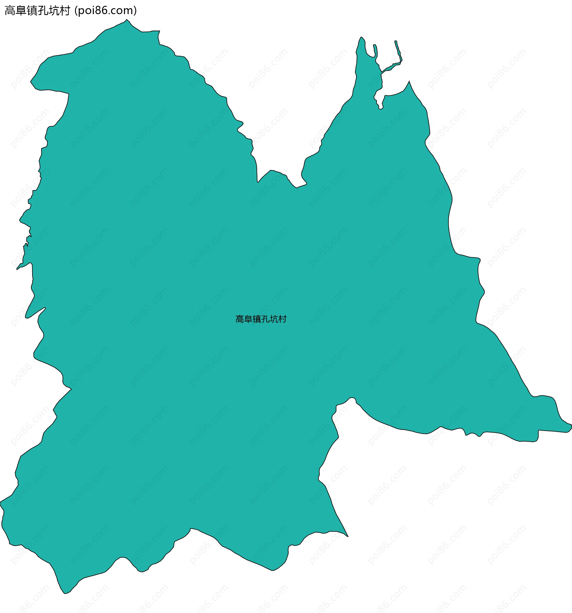 高阜镇孔坑村边界地图