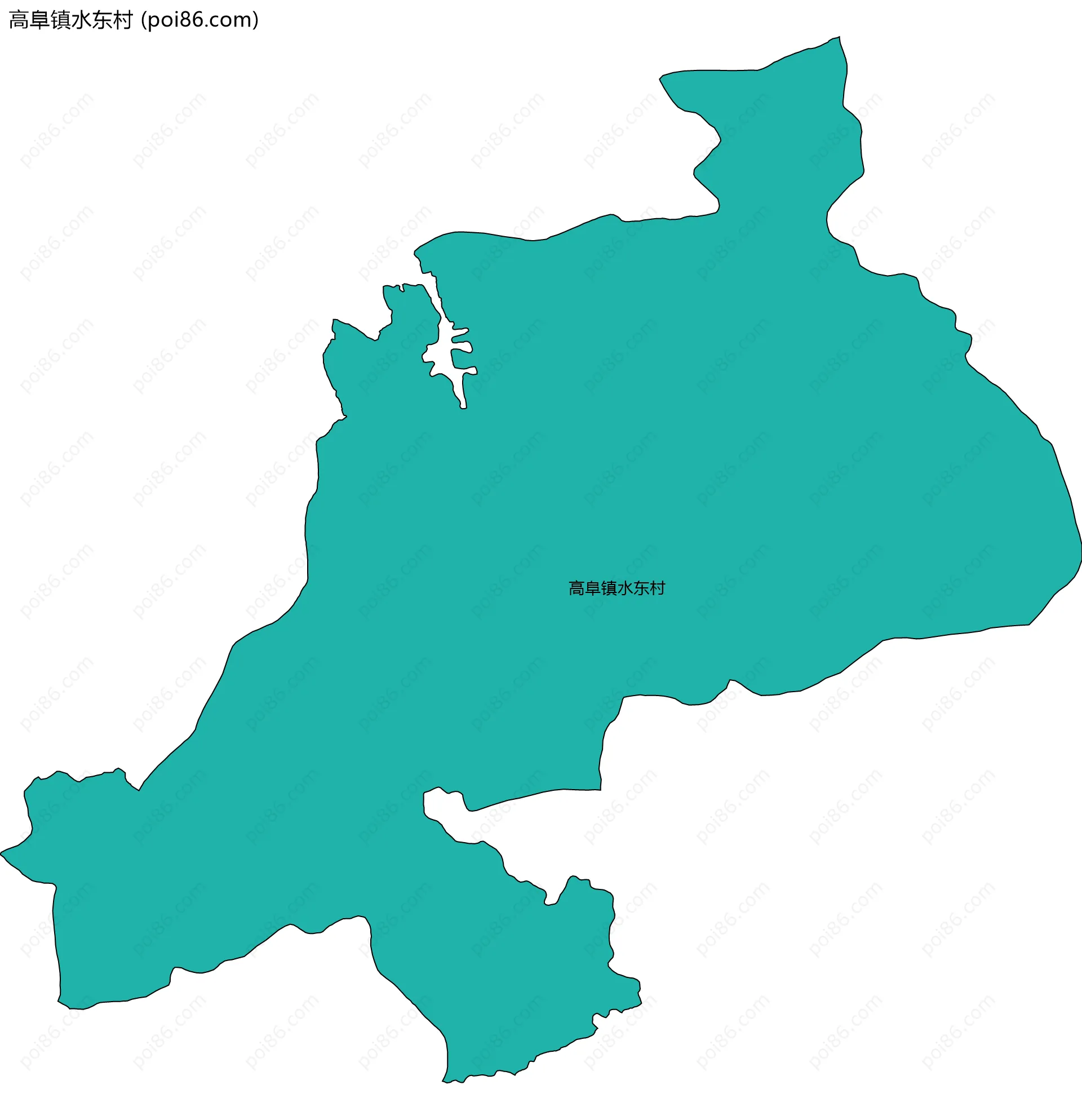 高阜镇水东村边界地图