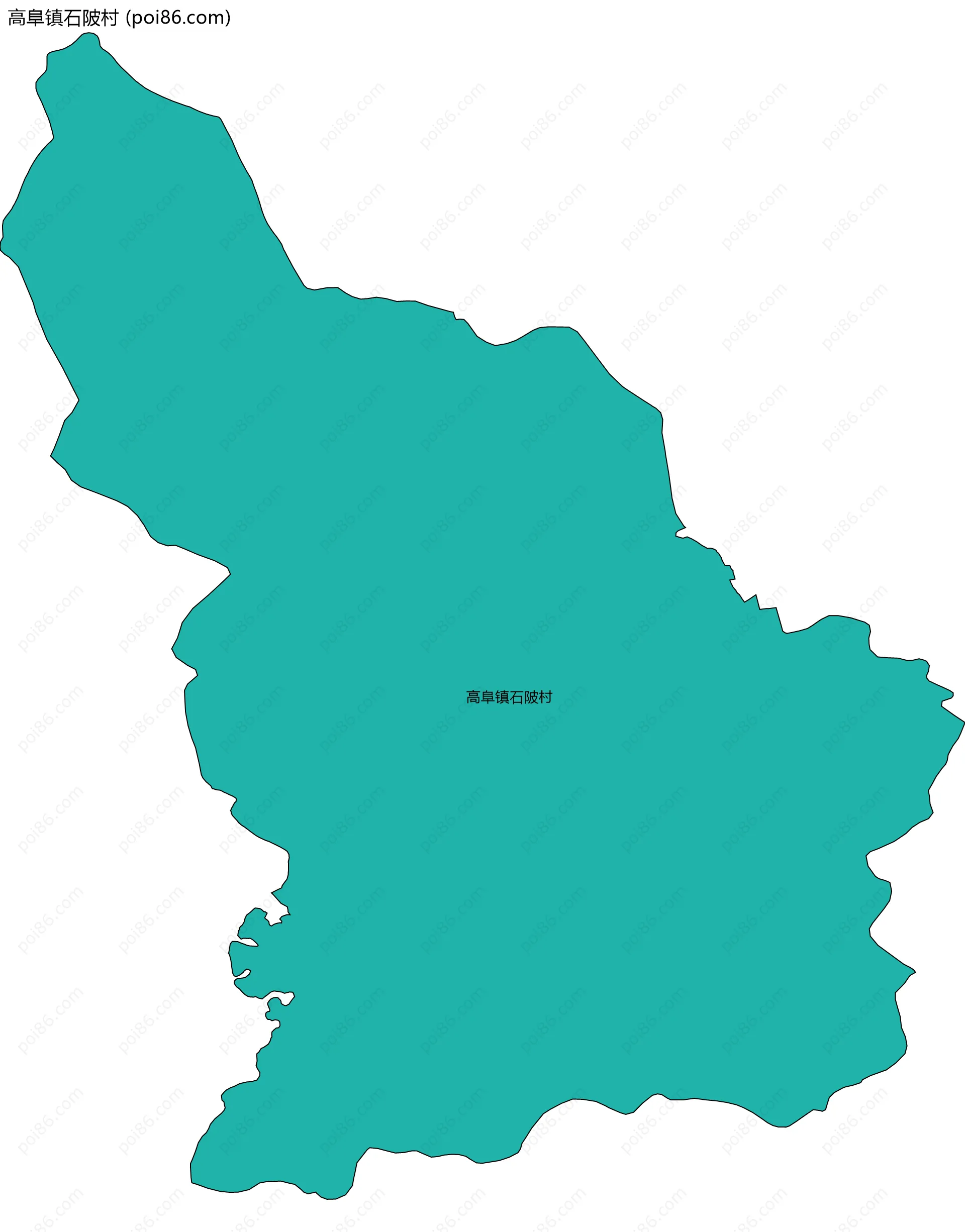 高阜镇石陂村边界地图