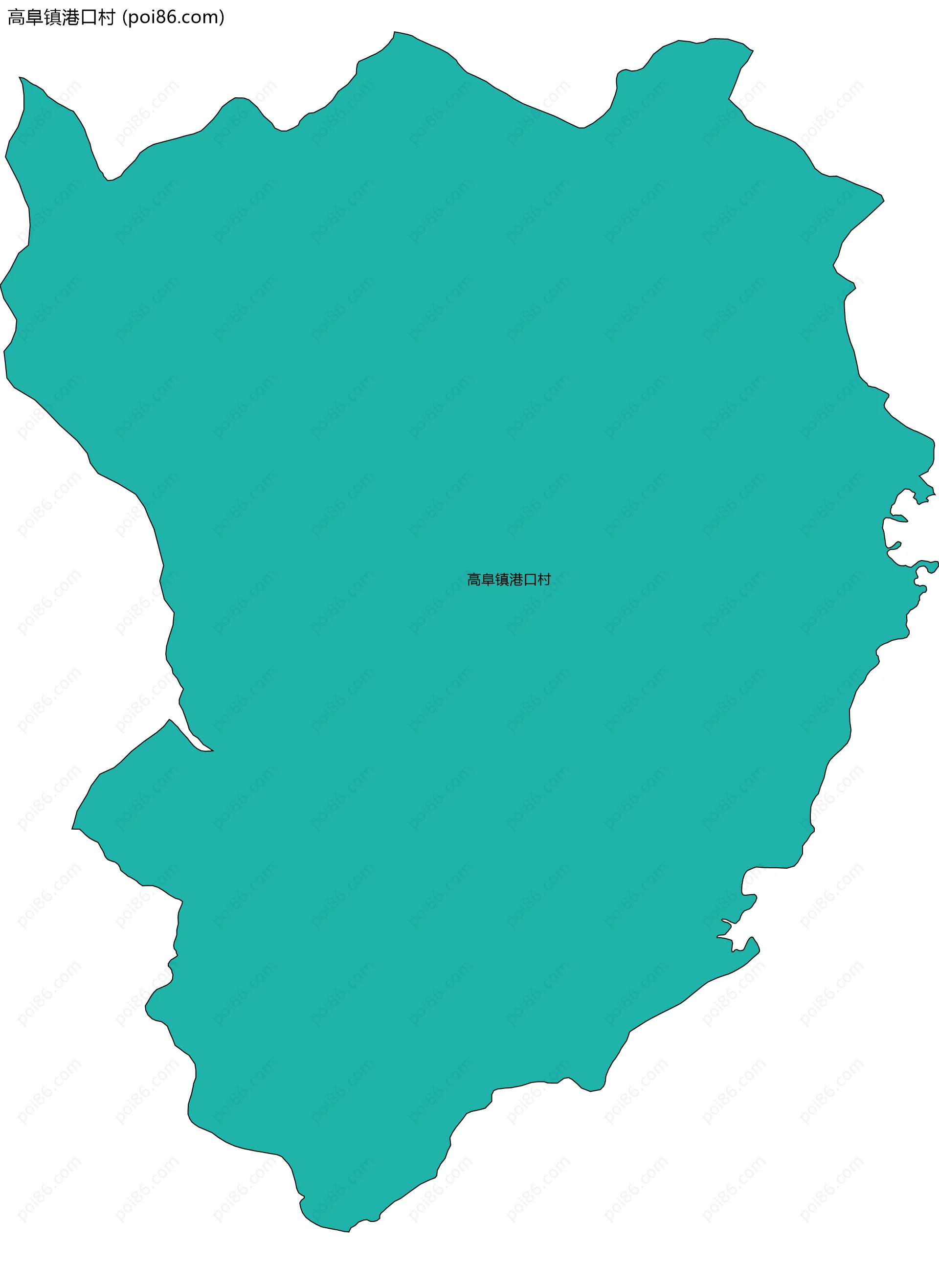 高阜镇港口村边界地图