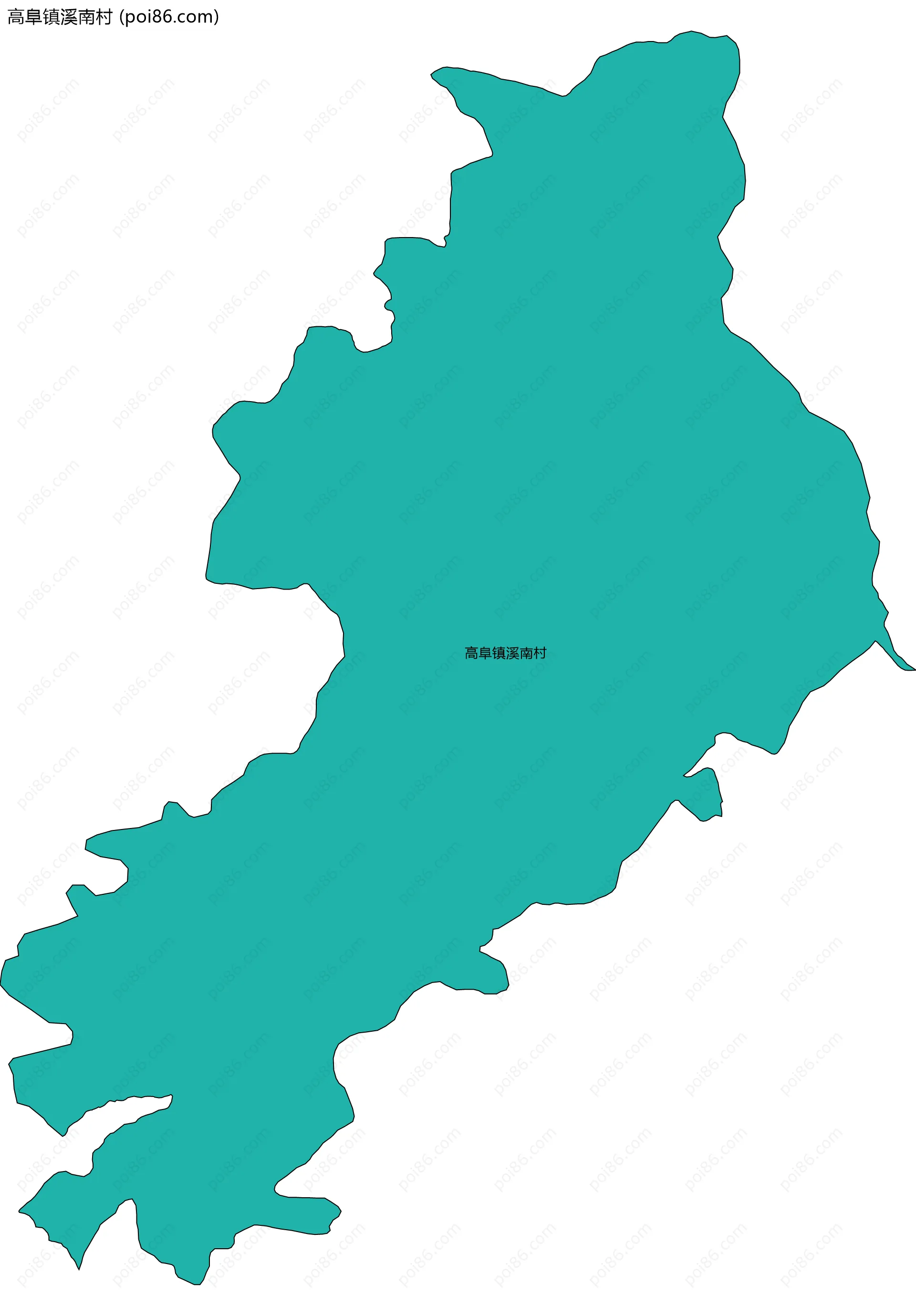 高阜镇溪南村边界地图