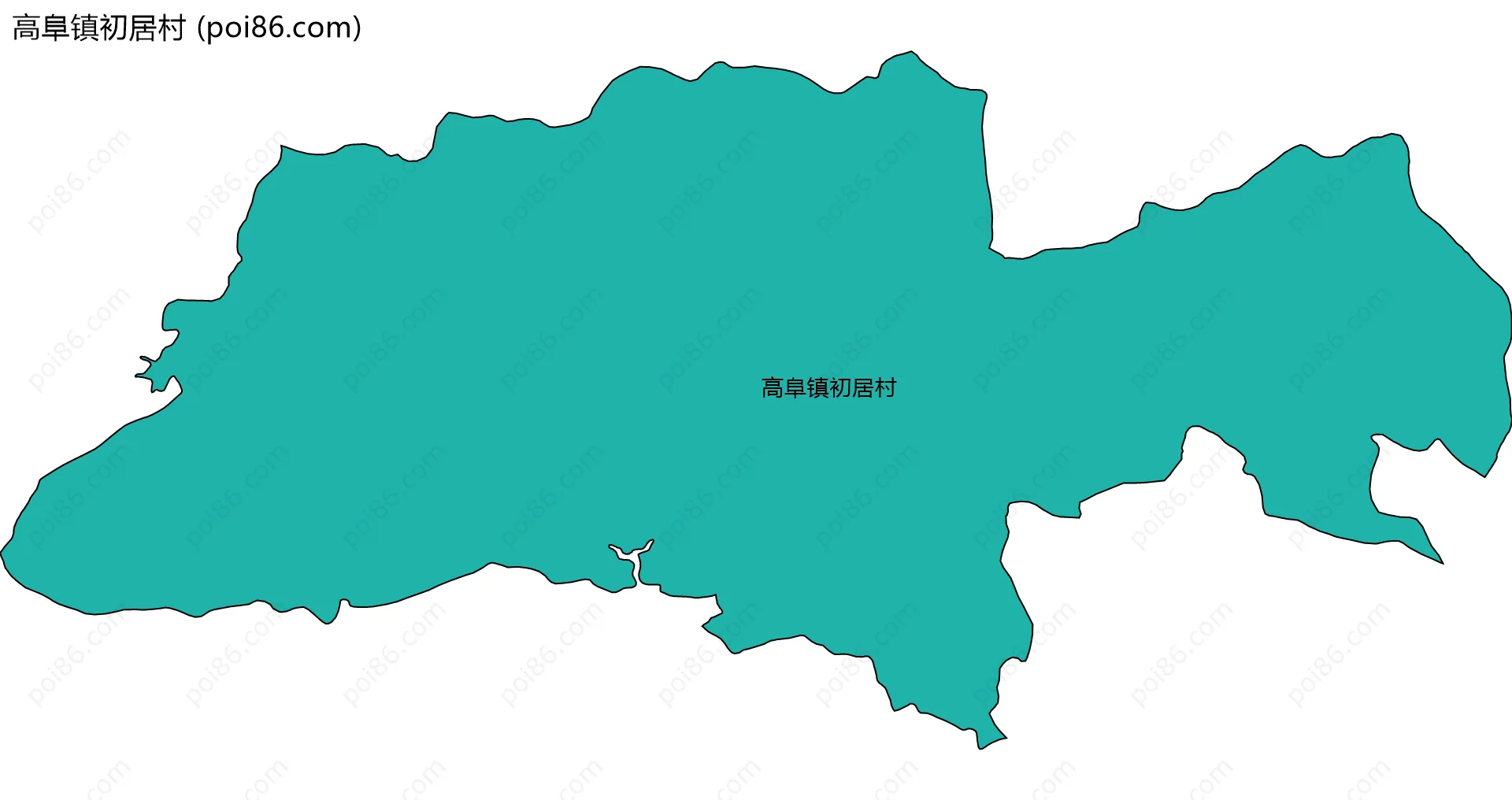 高阜镇初居村边界地图