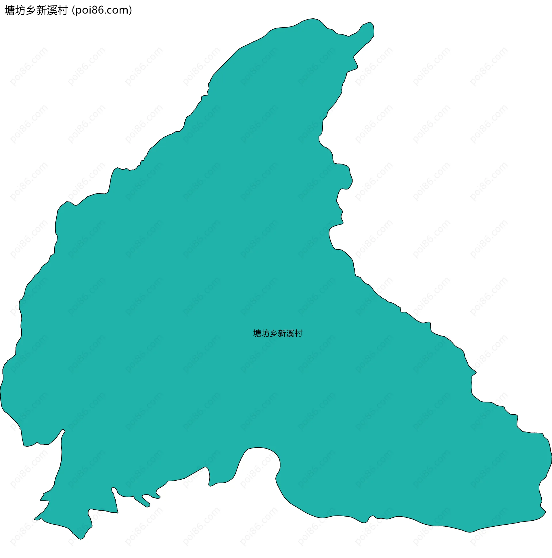 塘坊乡新溪村边界地图