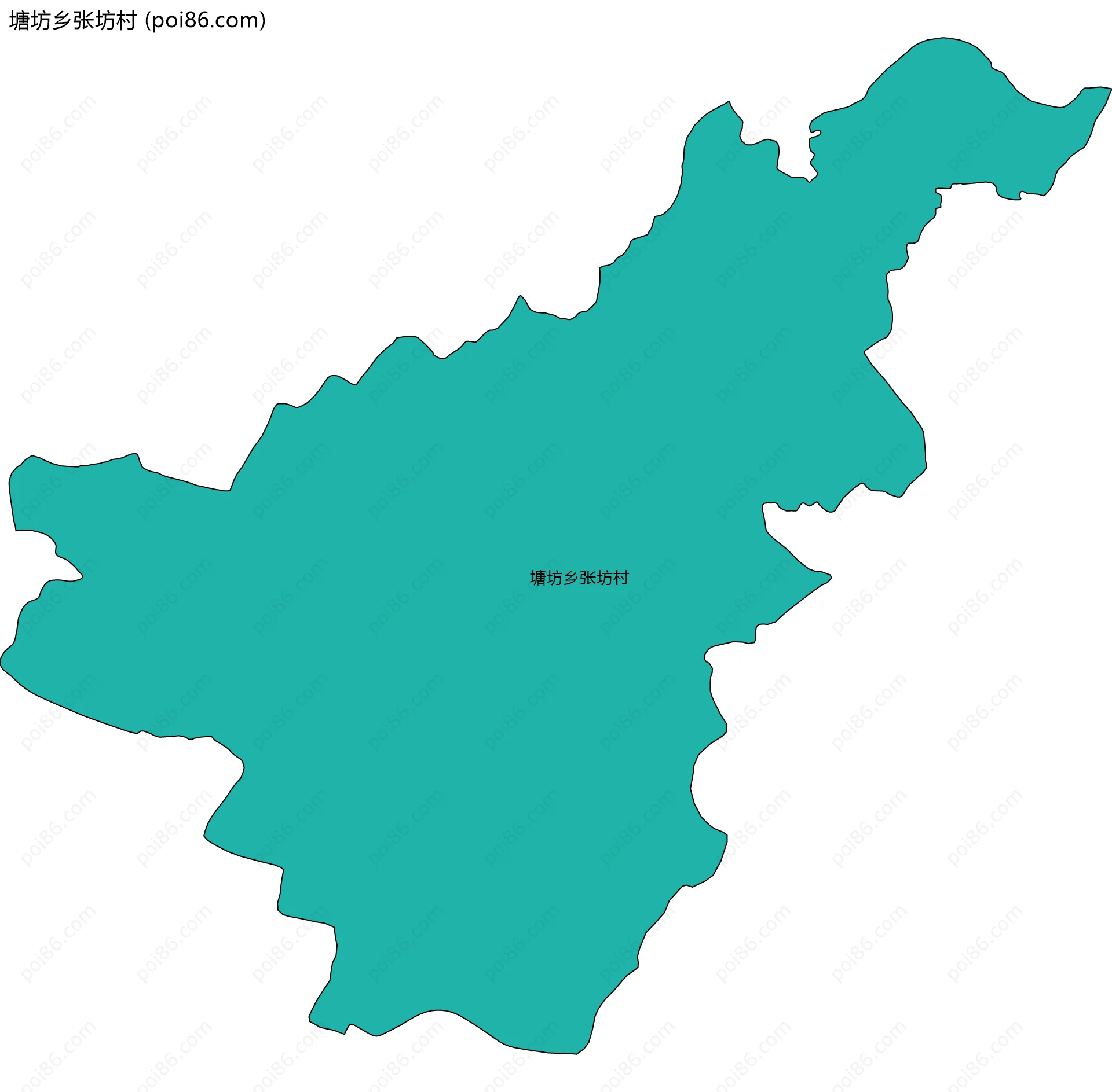 塘坊乡张坊村边界地图