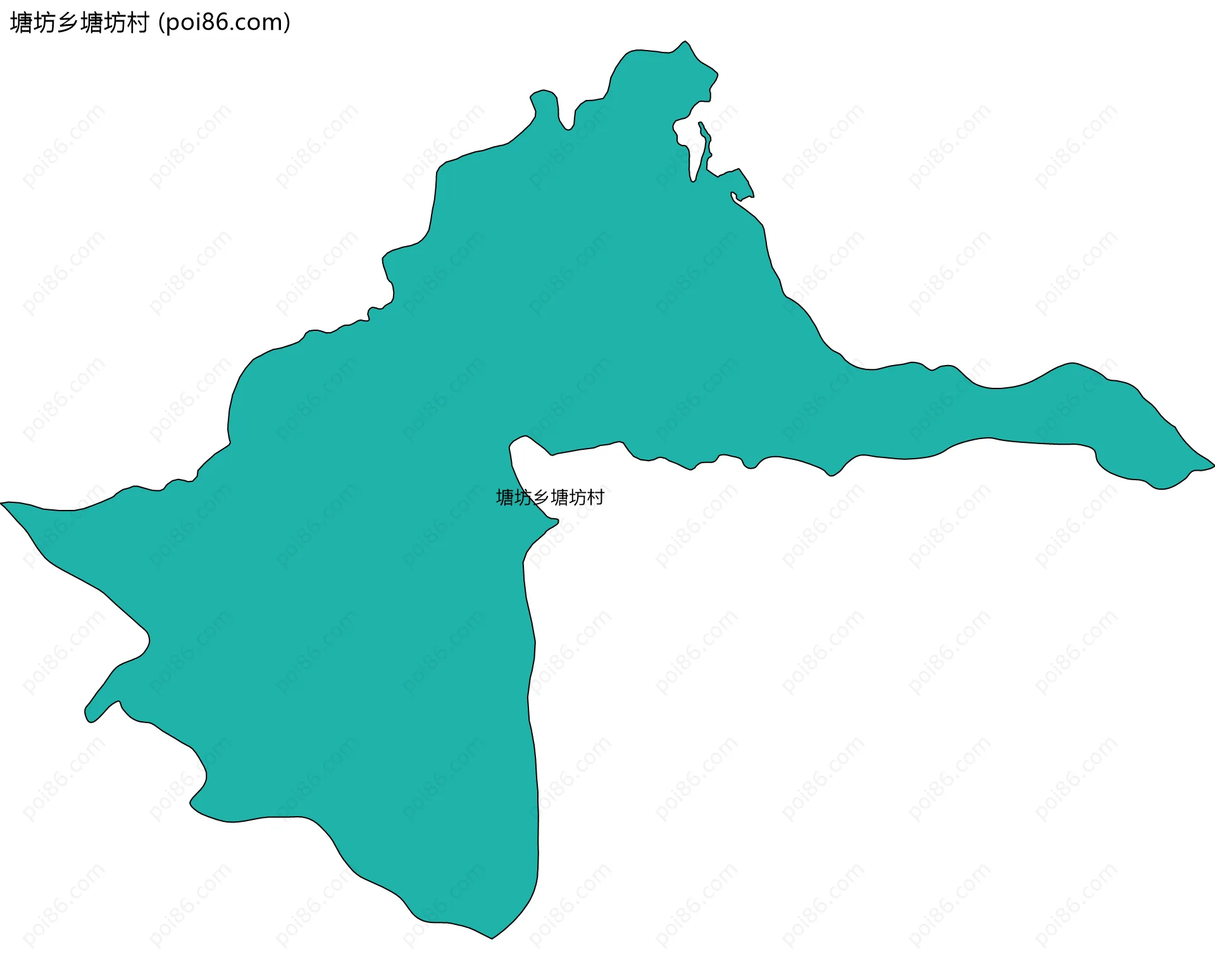塘坊乡塘坊村边界地图