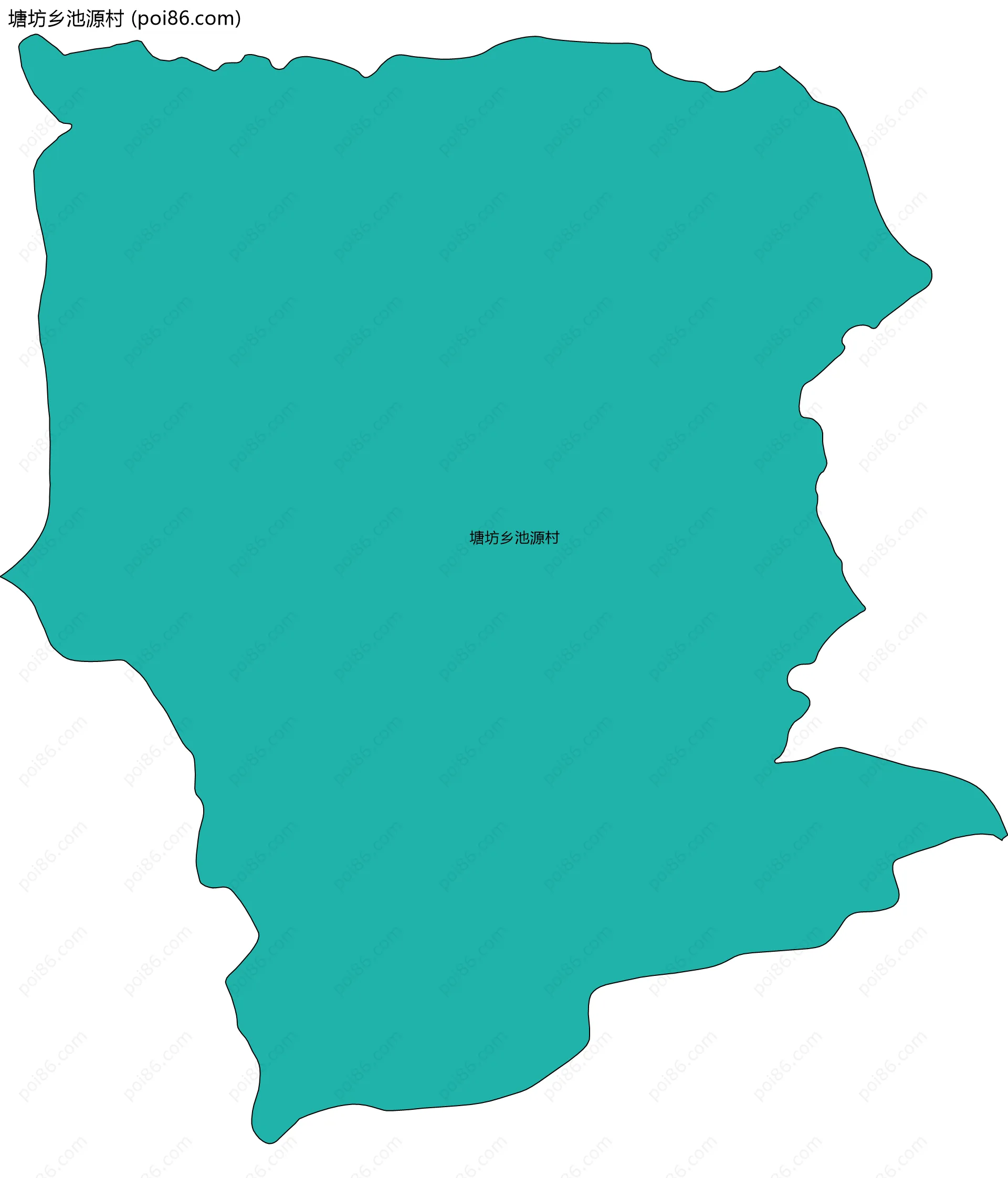 塘坊乡池源村边界地图