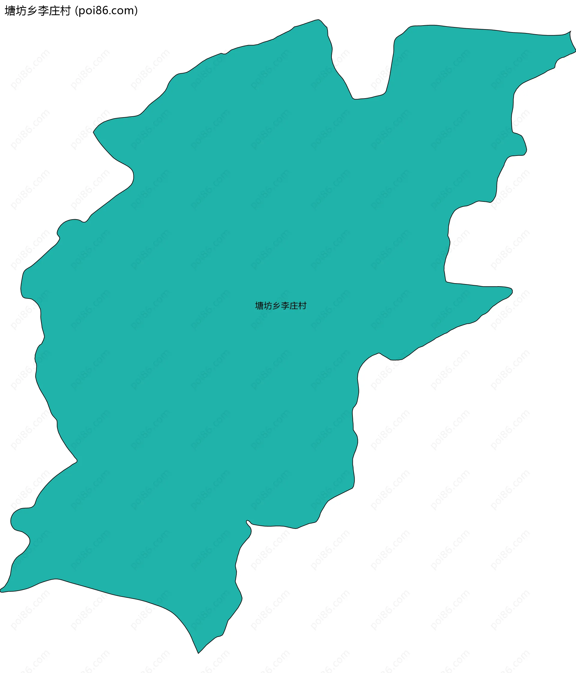 塘坊乡李庄村边界地图