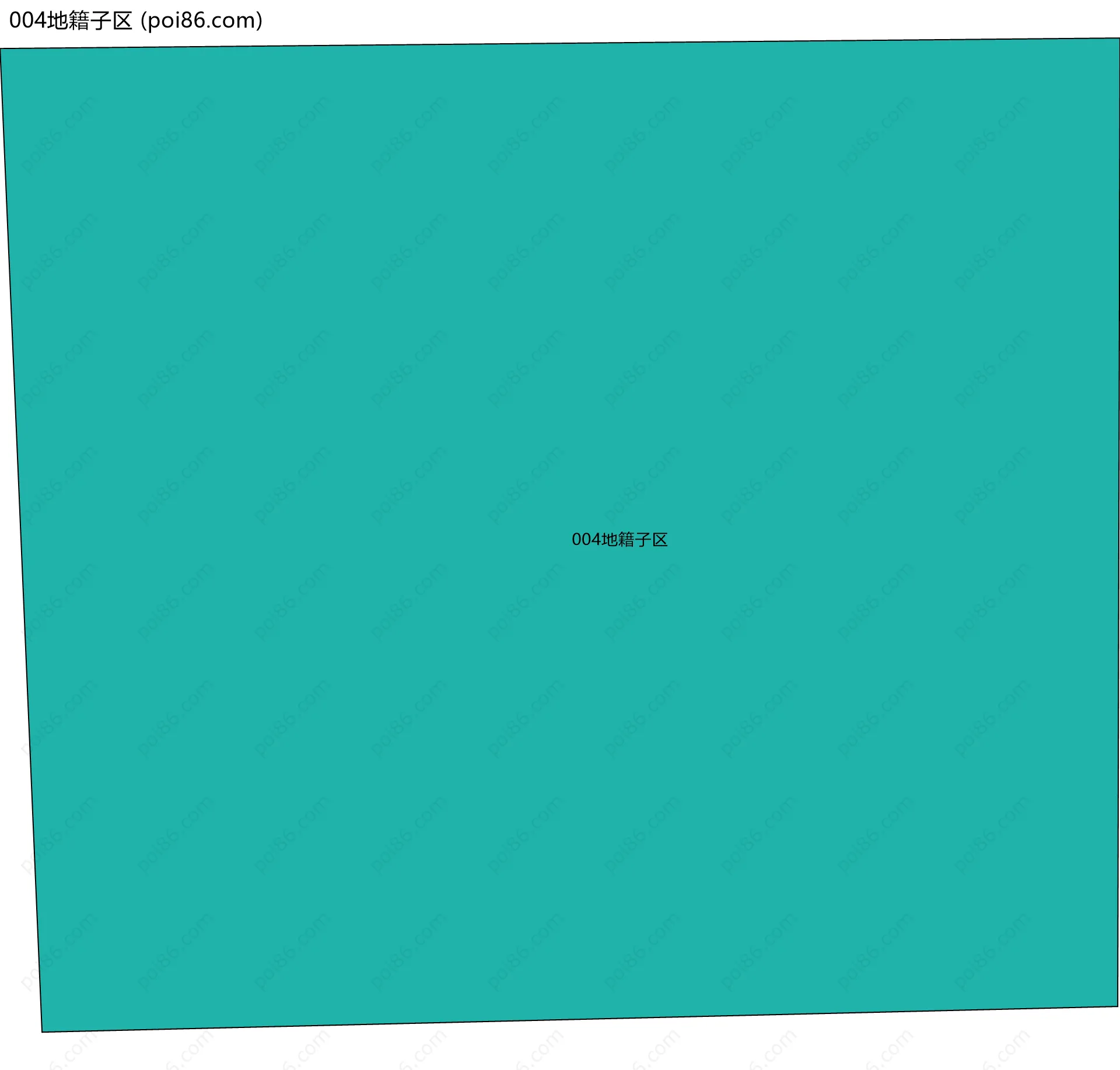 004地籍子区边界地图